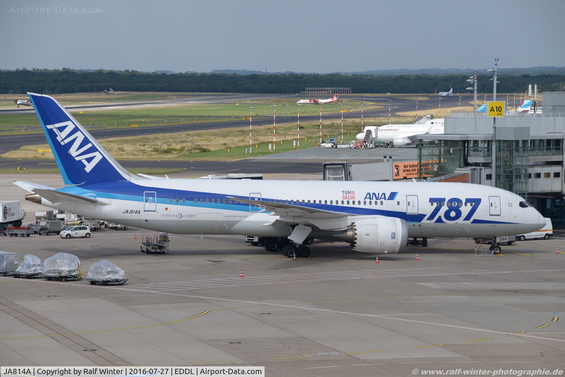 JA814A, 2012 Boeing 787-8 Dreamliner C/N 34493, Boeing 787-881 Dreamliner - NH ANA All Nippon Airways 'TOMO DACHI' - 34493 - JA814A - 27.07.2016 - DUS
