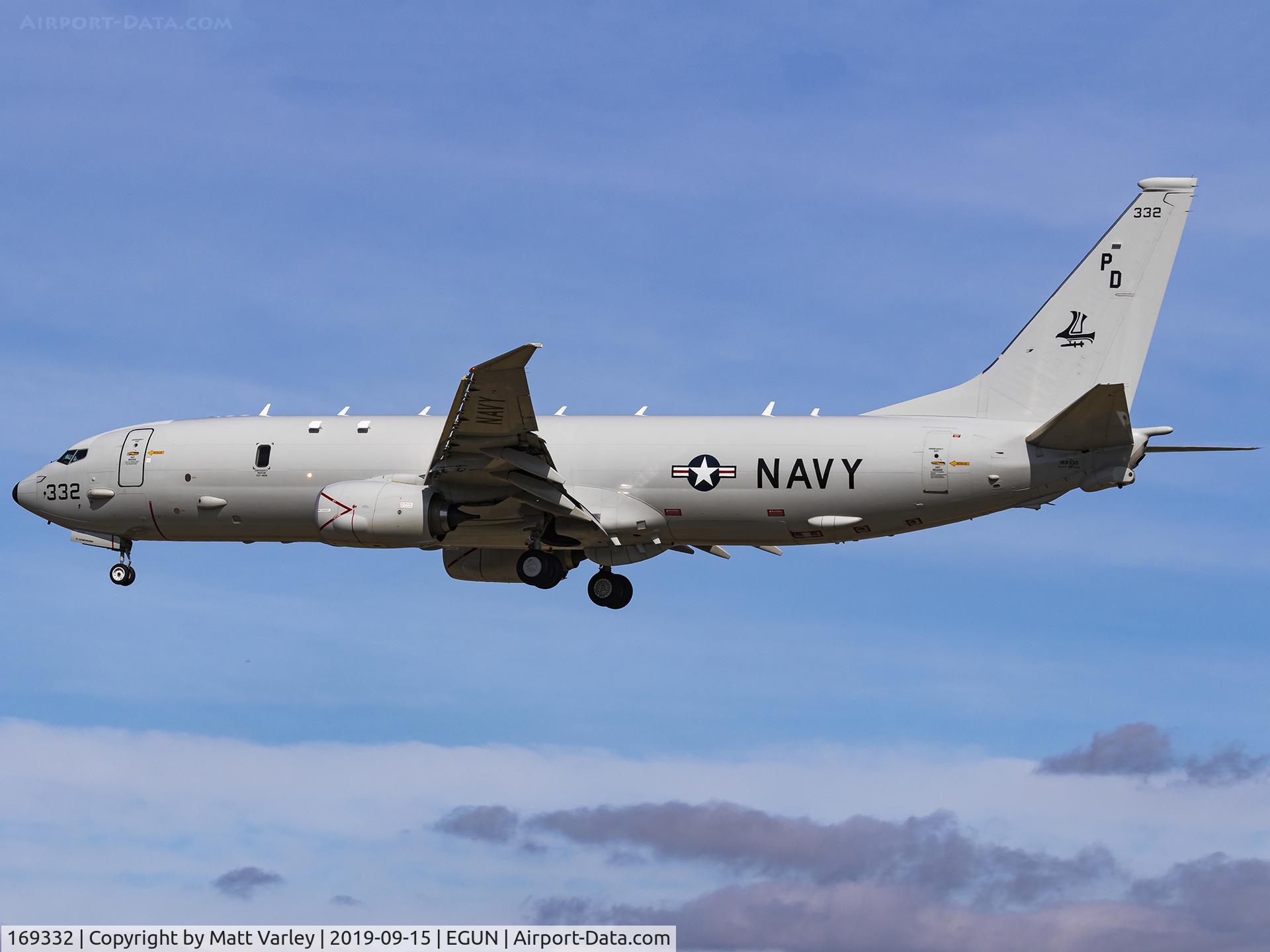 169332, 2017 Boeing P-8A Poseidon C/N 62698, Arriving