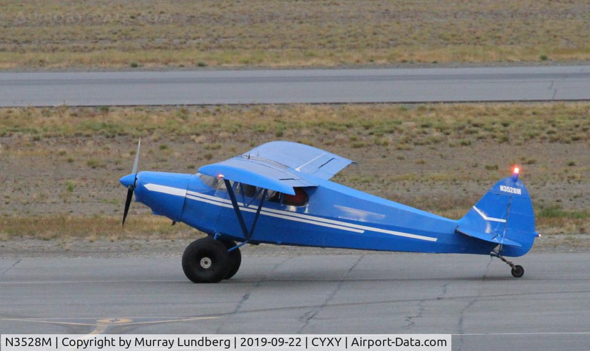 N3528M, 1947 Piper PA-12 Super Cruiser C/N 12-2372, Taxiing at Whitehorse, Yukon.