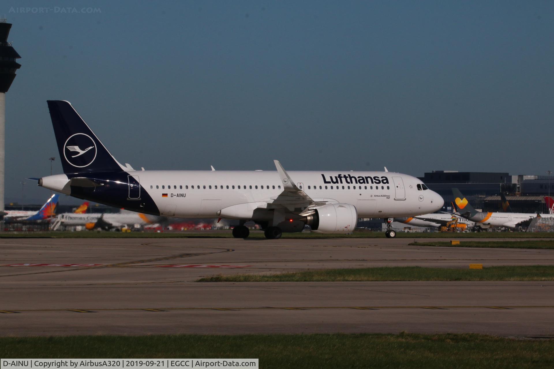 D-AINU, 2019 Airbus A320-271N C/N 8728, Arriving at Manchester