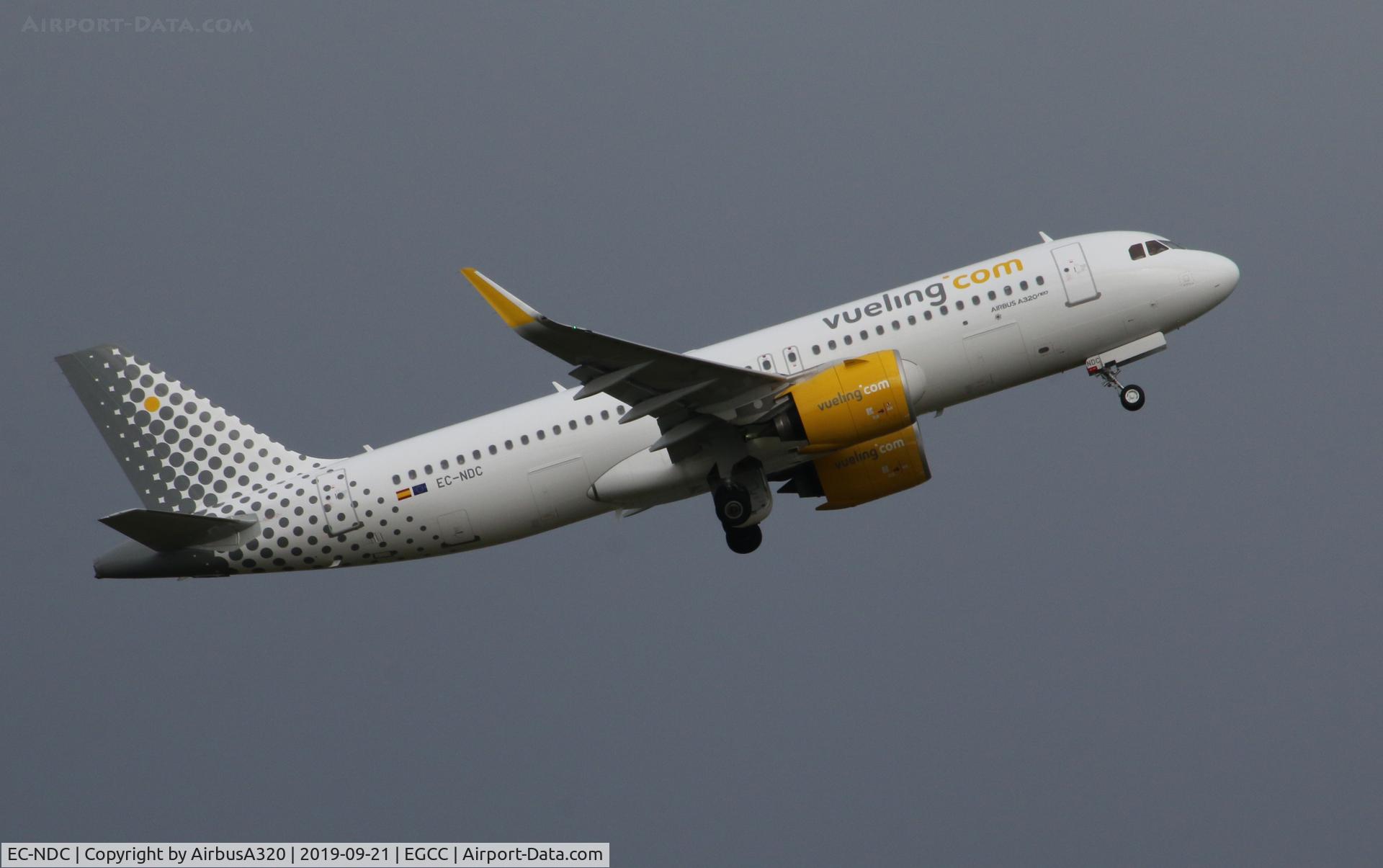 EC-NDC, 2019 Airbus A320-271N C/N 8945, Departing Manchester