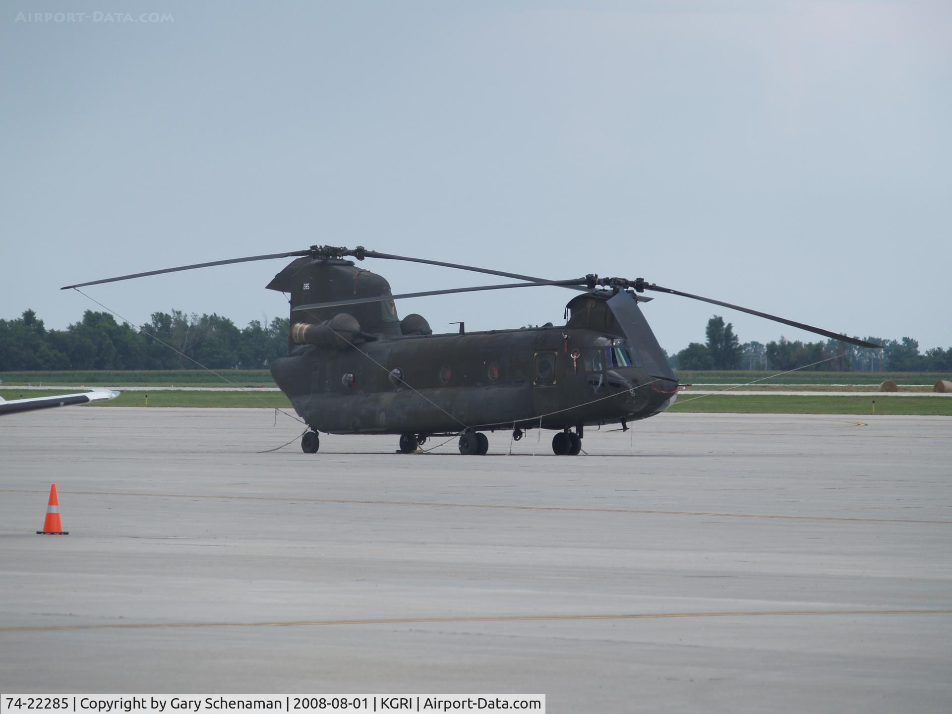 74-22285, 1974 Boeing Vertol CH-47C Chinook C/N B.704, UNKNOWN CHINOOK AT GRAND ISLAND BASE