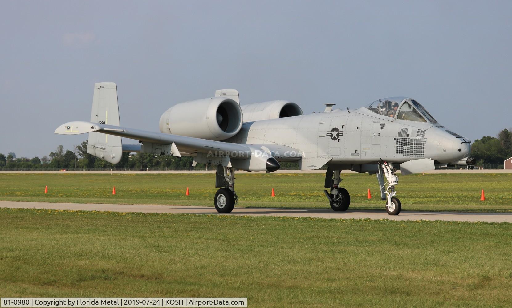 81-0980, 1980 Fairchild Republic A-10A Thunderbolt II C/N A10-0675, Warthog