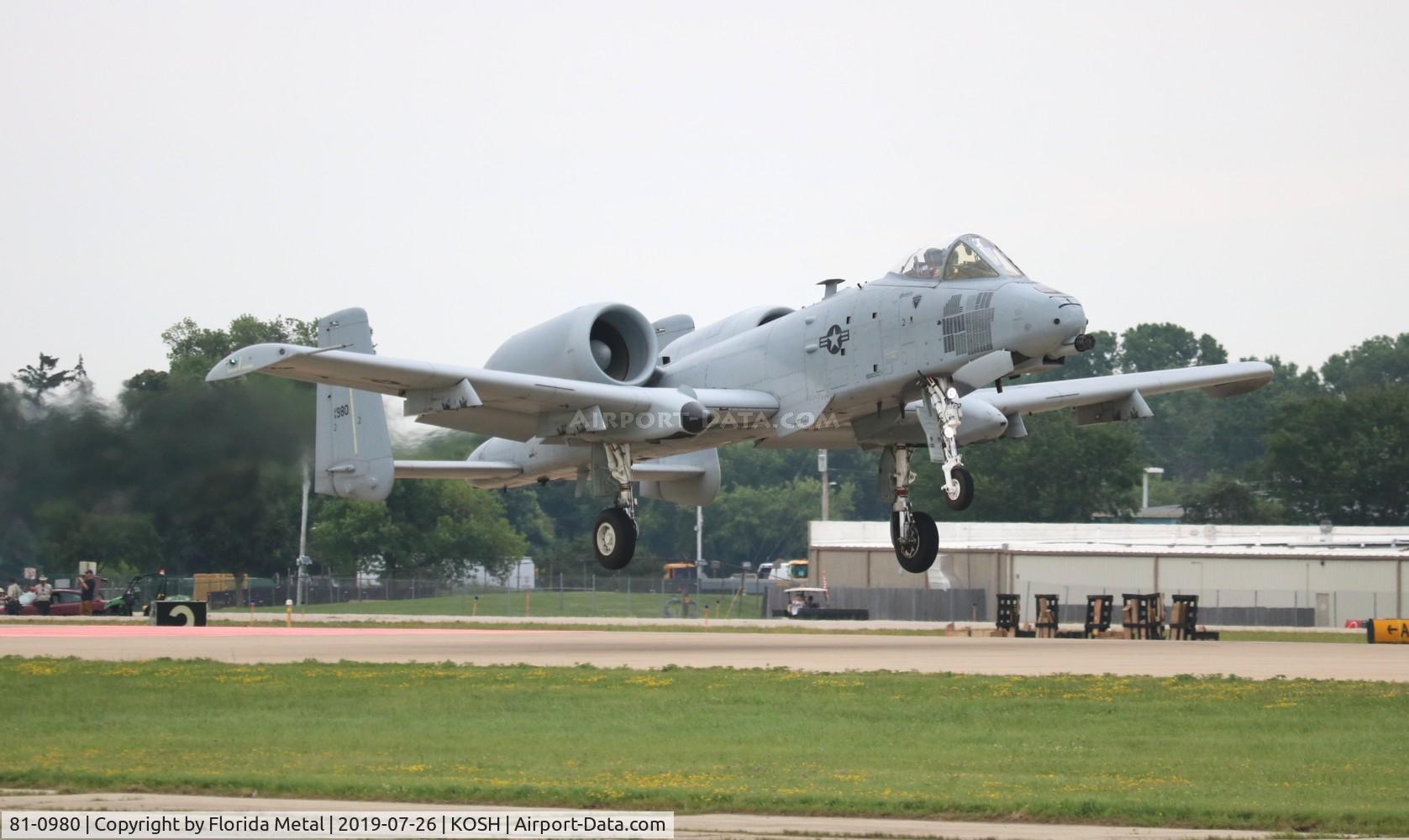 81-0980, 1980 Fairchild Republic A-10A Thunderbolt II C/N A10-0675, Warthog