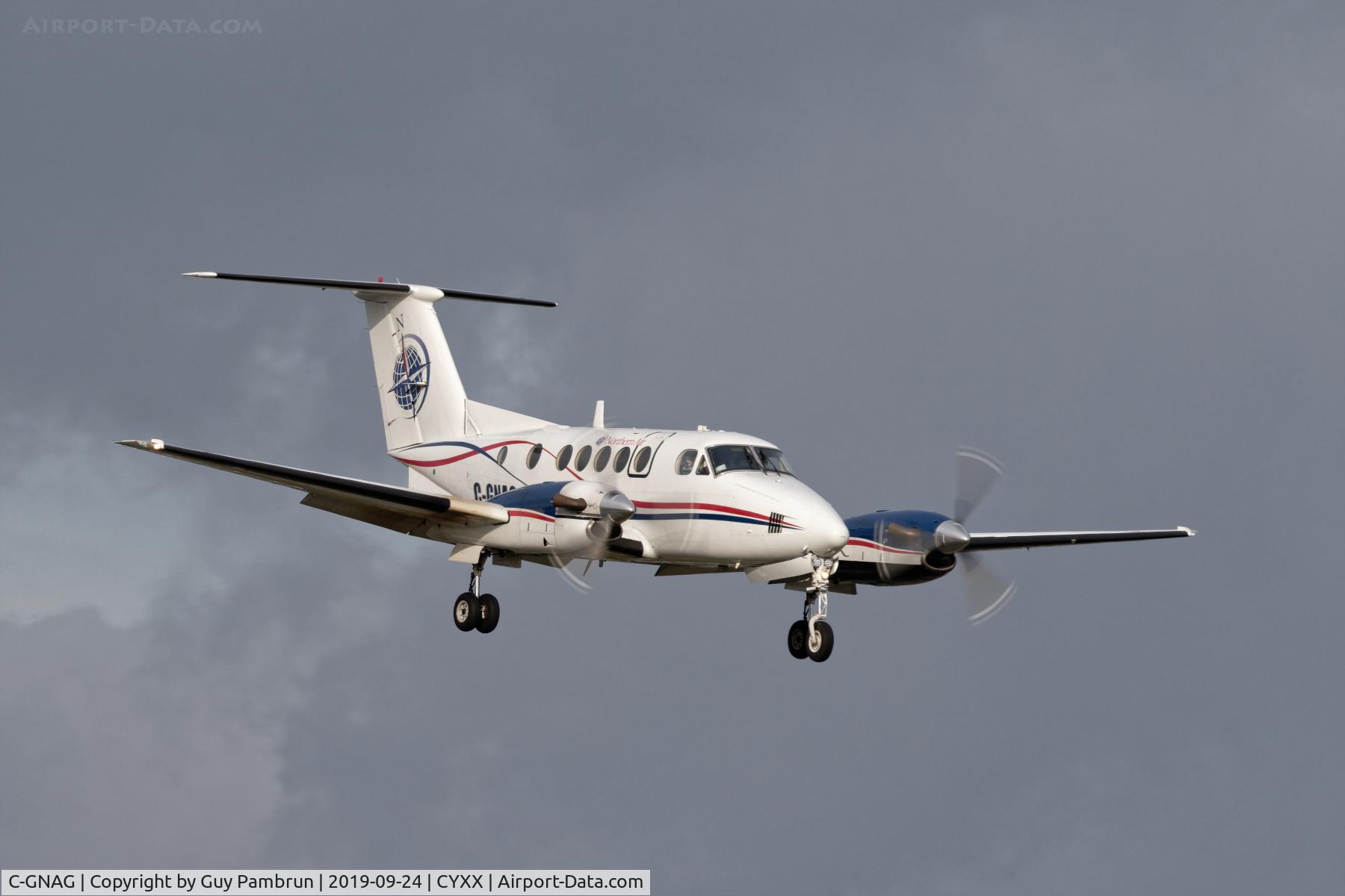 C-GNAG, 1985 Beech B200 King Air C/N BB-1239, Landing