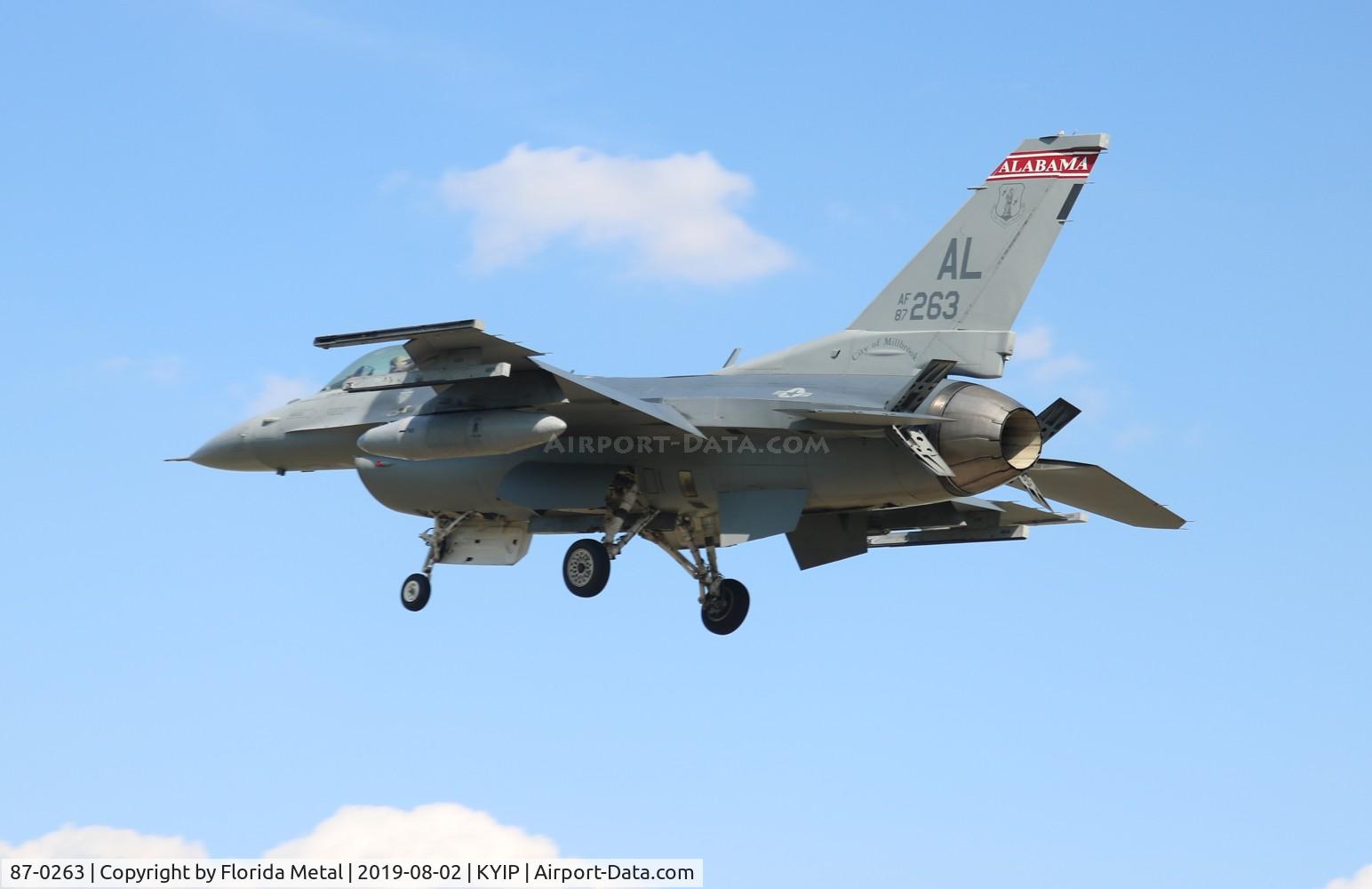 87-0263, 1987 General Dynamics F-16C Fighting Falcon C/N 5C-524, F-16C
