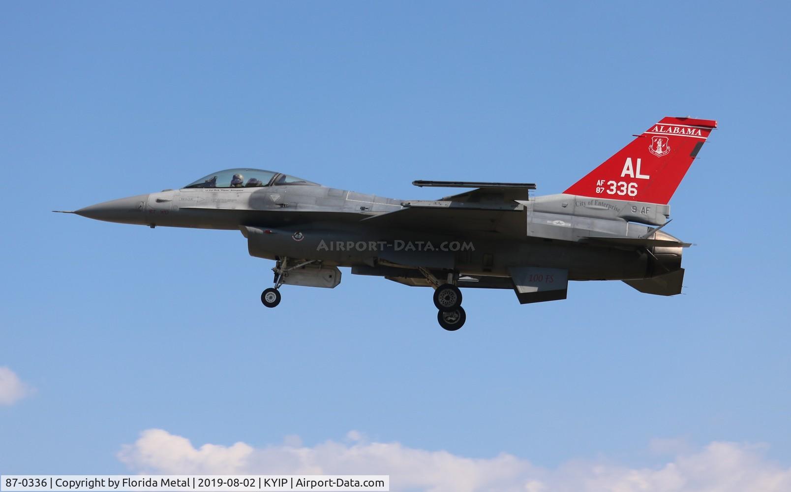 87-0336, 1987 General Dynamics F-16C Fighting Falcon C/N 5C-597, F-16C