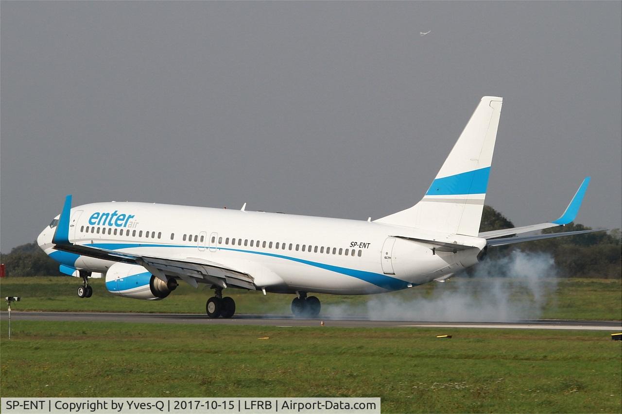 SP-ENT, 2000 Boeing 737-8AS C/N 29926, Boeing 737-8AS, Landing rwy 25L, Brest-Bretagne airport (LFRB-BES)
