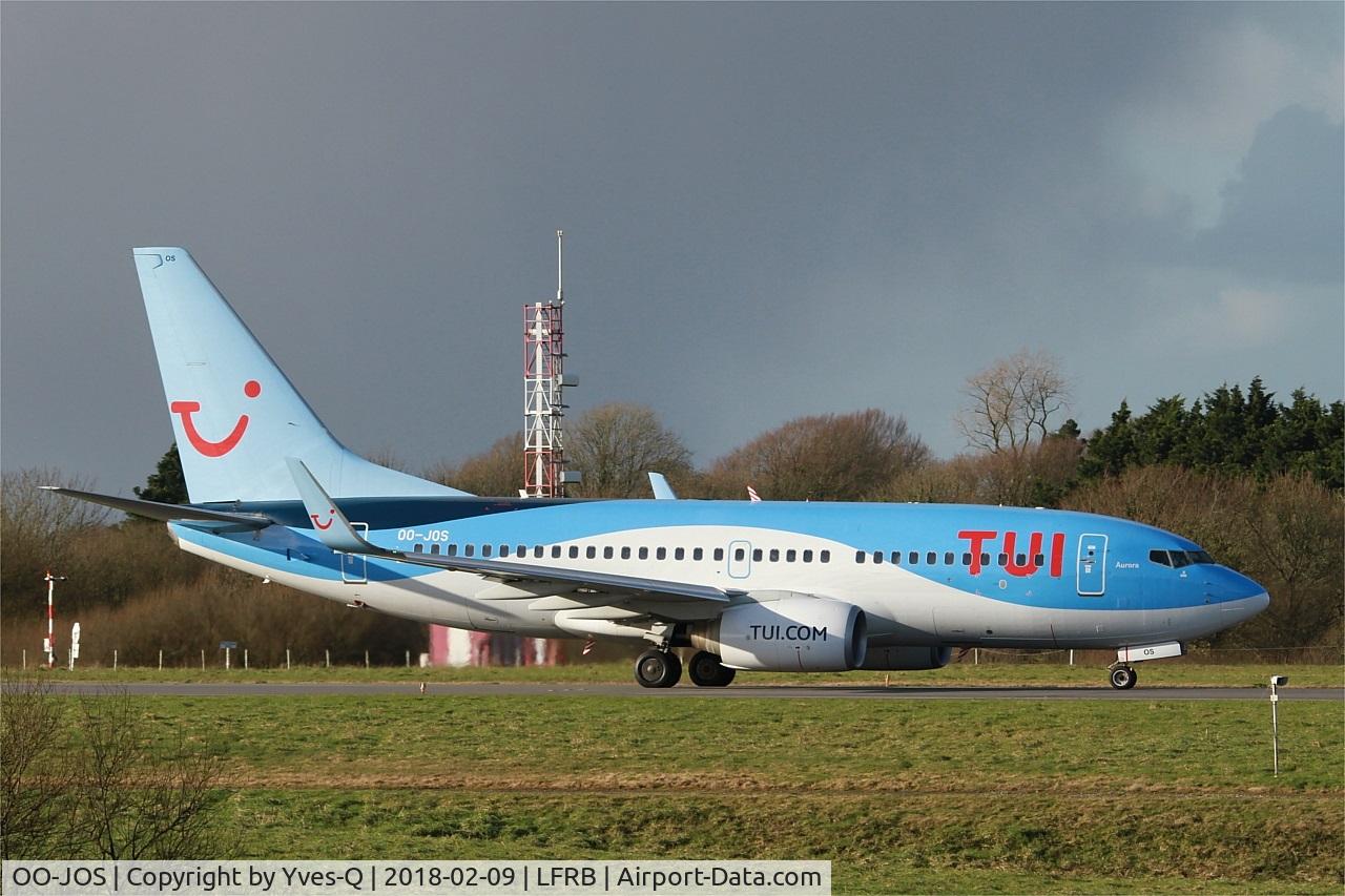OO-JOS, 2008 Boeing 737-7K5 C/N 35282, Boeing 737-7K5, Taxiing rwy 25L, Brest-Bretagne airport (LFRB-BES)
