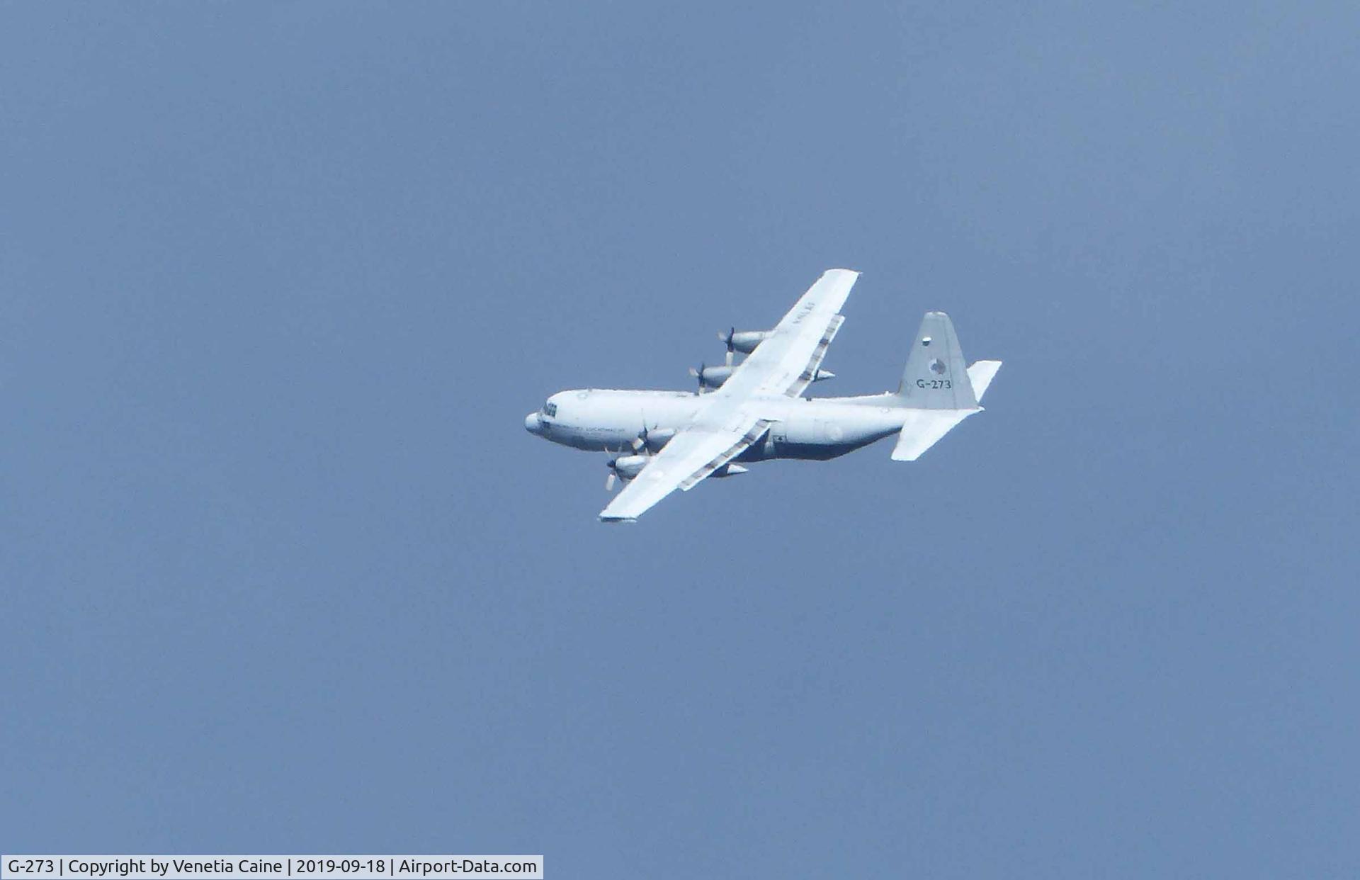 G-273, 1993 Lockheed C-130H-30 Hercules C/N 382-5273, Taking part in parachute drop at Groesbeek, the Netherlands, to commemorate 75th anniversary of Operation Market Garden.