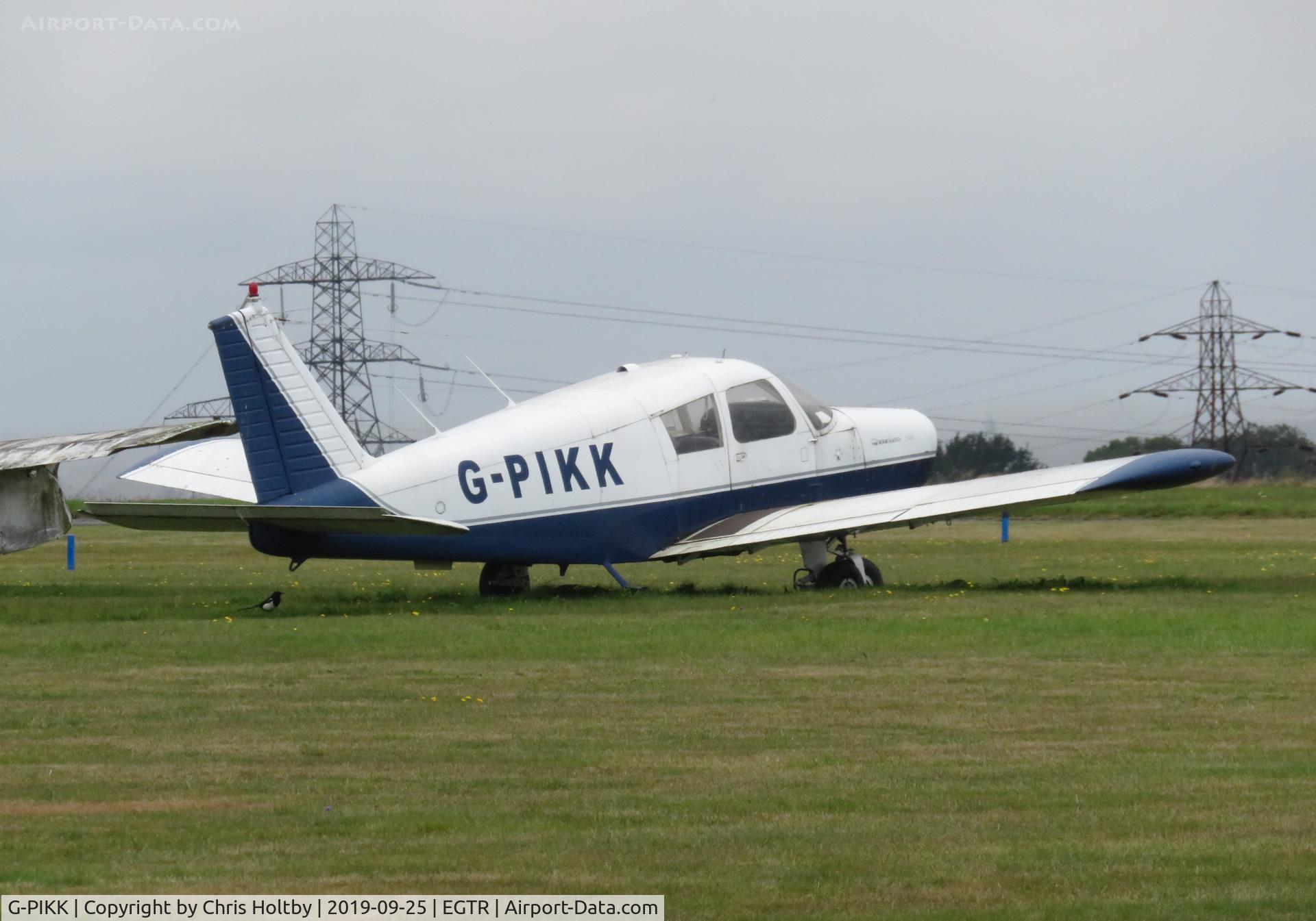 G-PIKK, 1967 Piper PA-28-140 Cherokee C/N 28-22932, Spent last year outside in the Elstree graveyard deteriorating and without its prop. Airworthiness certificate expired 17.12.16