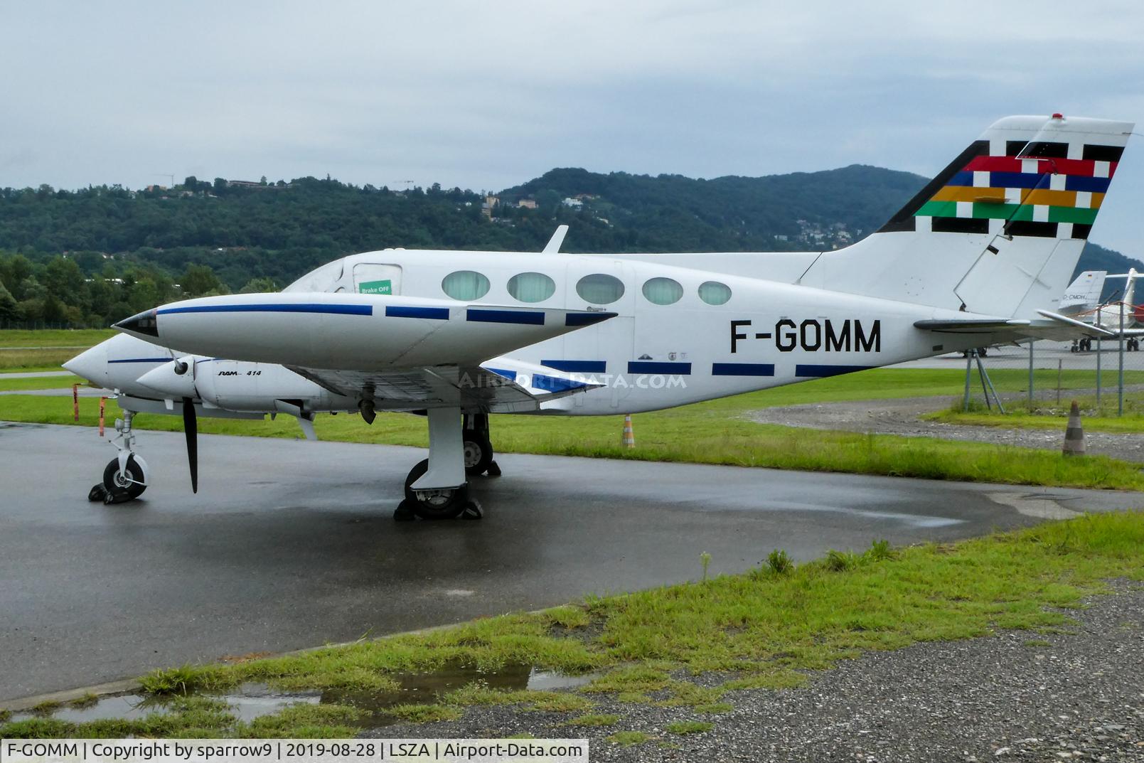 F-GOMM, 1976 Cessna 414 Chancellor Chancellor C/N 414-0831, At Lugano-Agno.