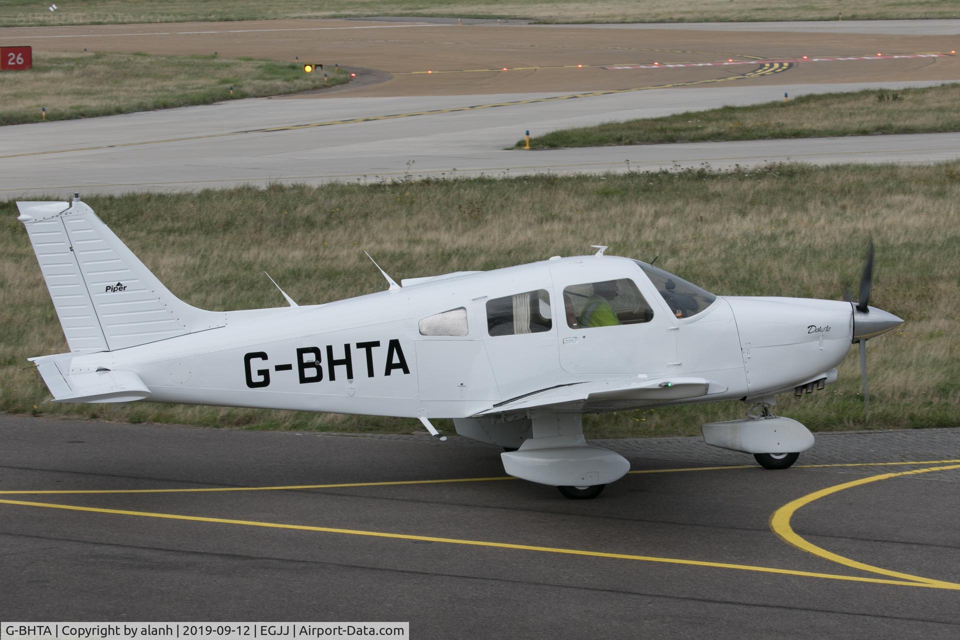 G-BHTA, 1980 Piper PA-28-236 Dakota Dakota C/N 28-8011102, In Jersey, CI, with an all-white scheme