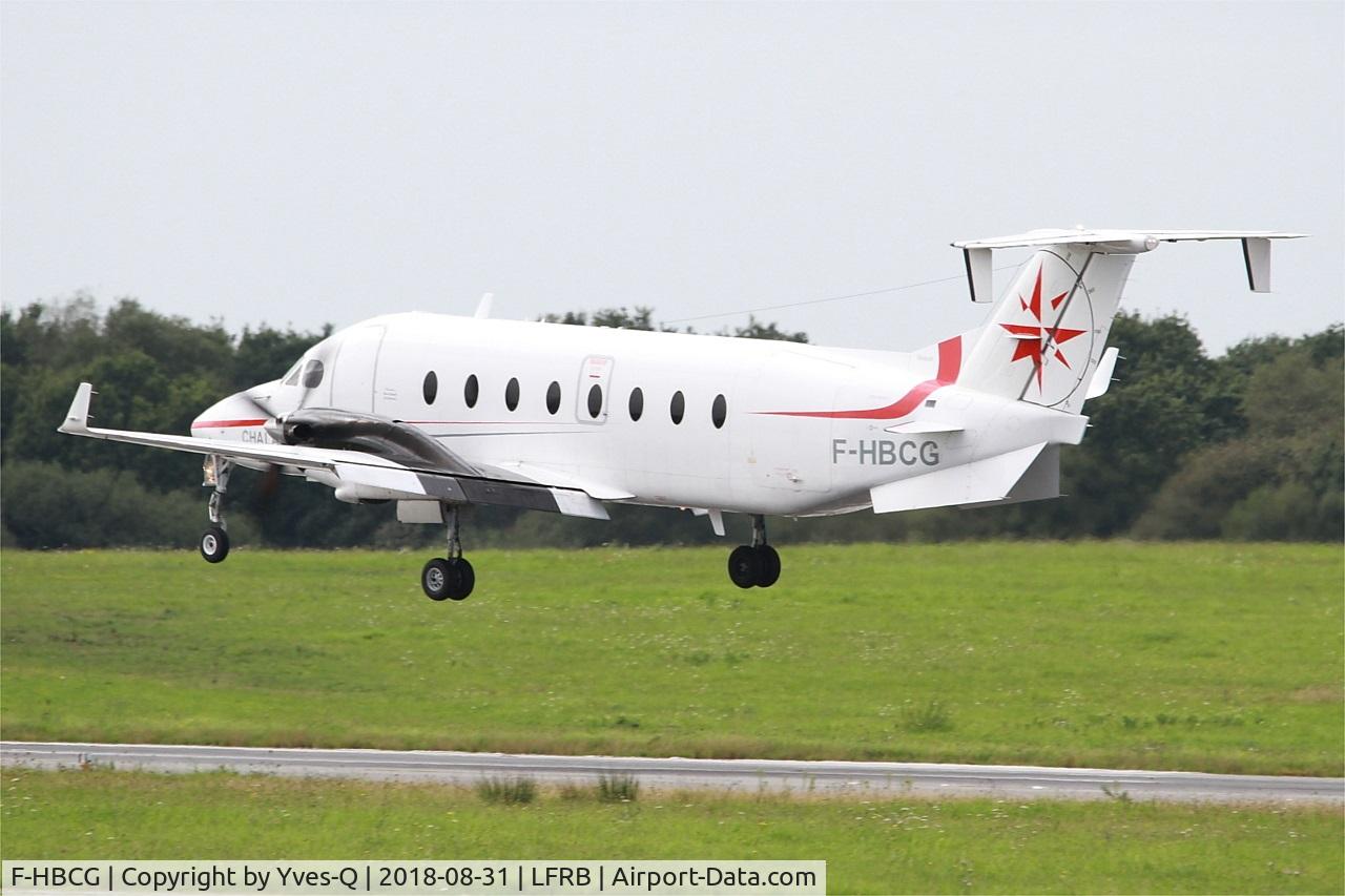 F-HBCG, 1993 Beech 1900D C/N UE-70, Beech 1900D, Landing rwy 25L, Brest-Bretagne airport (LFRB-BES)