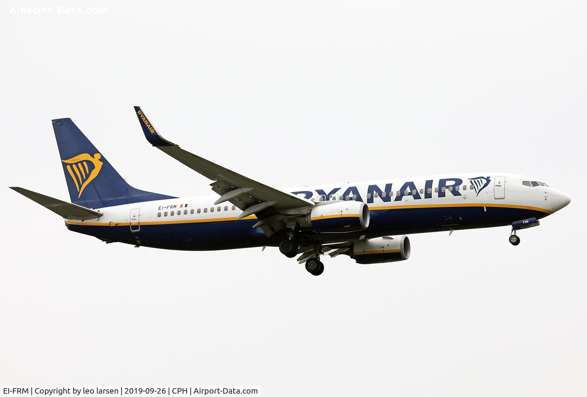 EI-FRM, 2016 Boeing 737-8AS C/N 44743, Copenhagen 26.9.2019