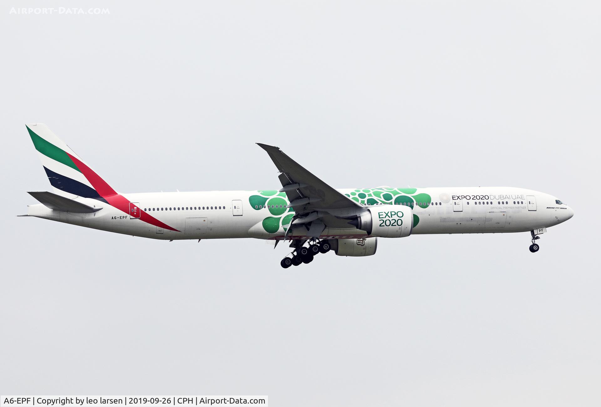 A6-EPF, 2015 Boeing 777-31H/ER C/N 42325, copebhagen 26.9.2019