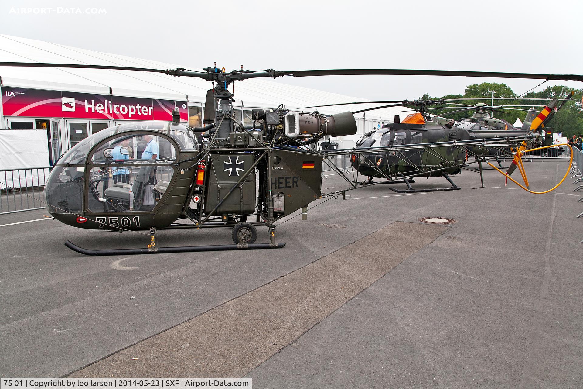 75 01, Sud SE-3130 Alouette II C/N 1178, Berlin Air Show 23.5.2014