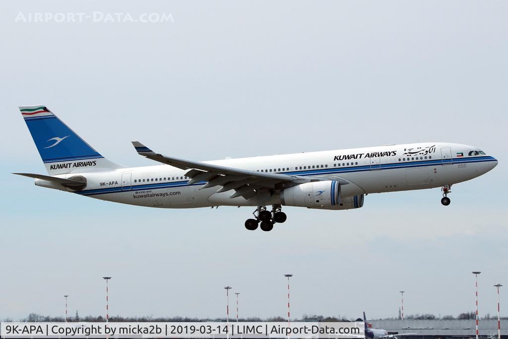 9K-APA, 2015 Airbus A330-243 C/N 1626, Landing