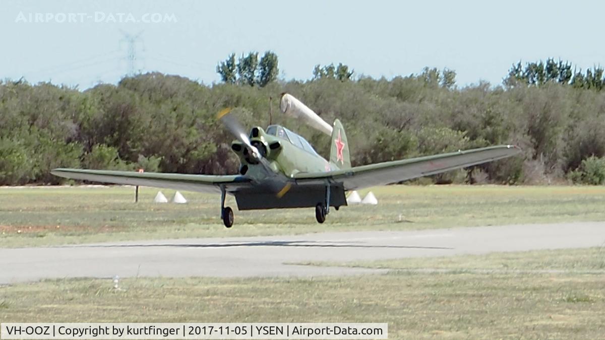 VH-OOZ, 1954 Yakovlev Yak-18 C/N 1332013, Yak 18 Nanchang VH-OOZ Serpentine airfield 05/11/17.