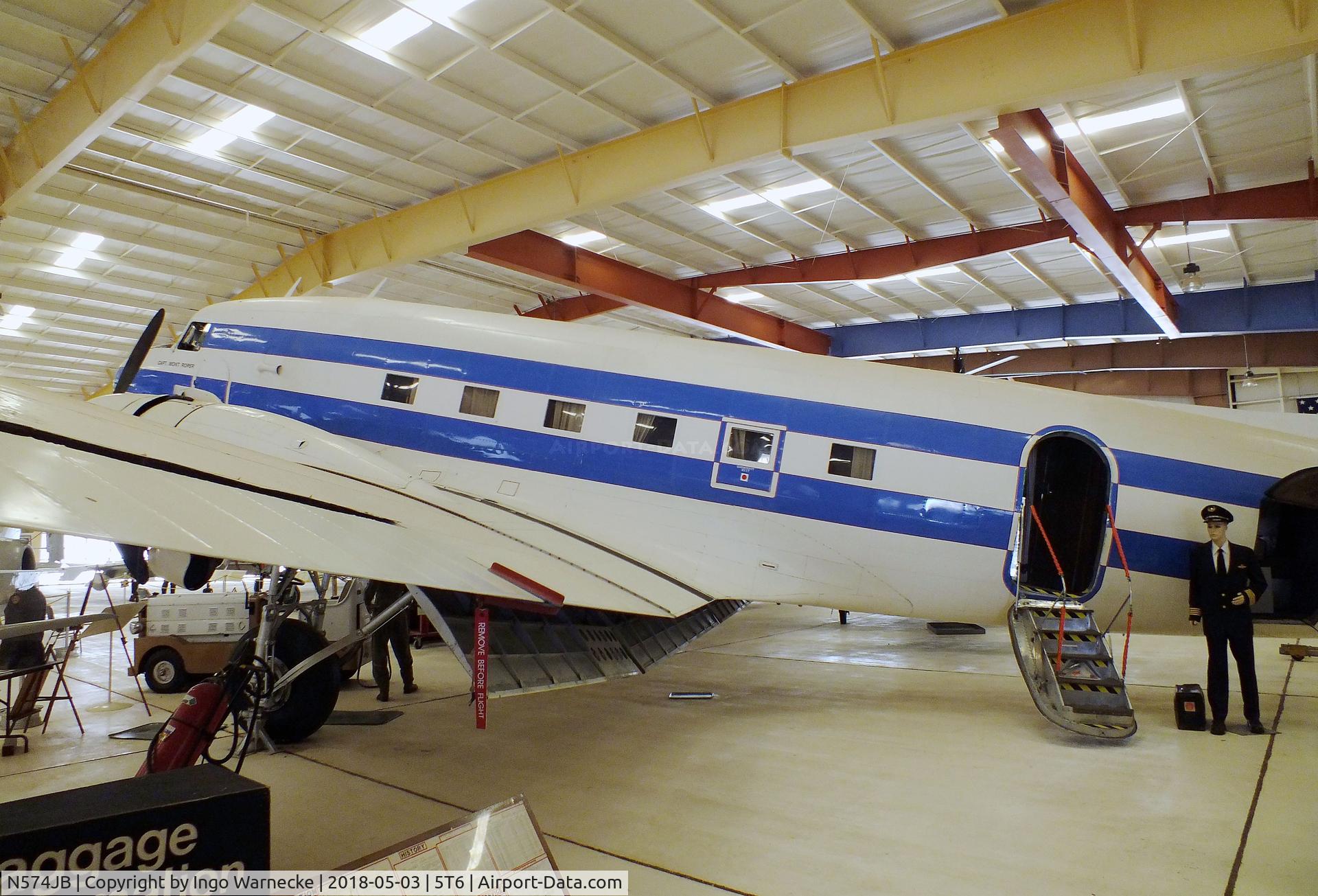 N574JB, 1944 Douglas DC3C-S1C3G (C-47A) C/N 20145, Douglas DC-3C at the War Eagles Air Museum, Santa Teresa NM