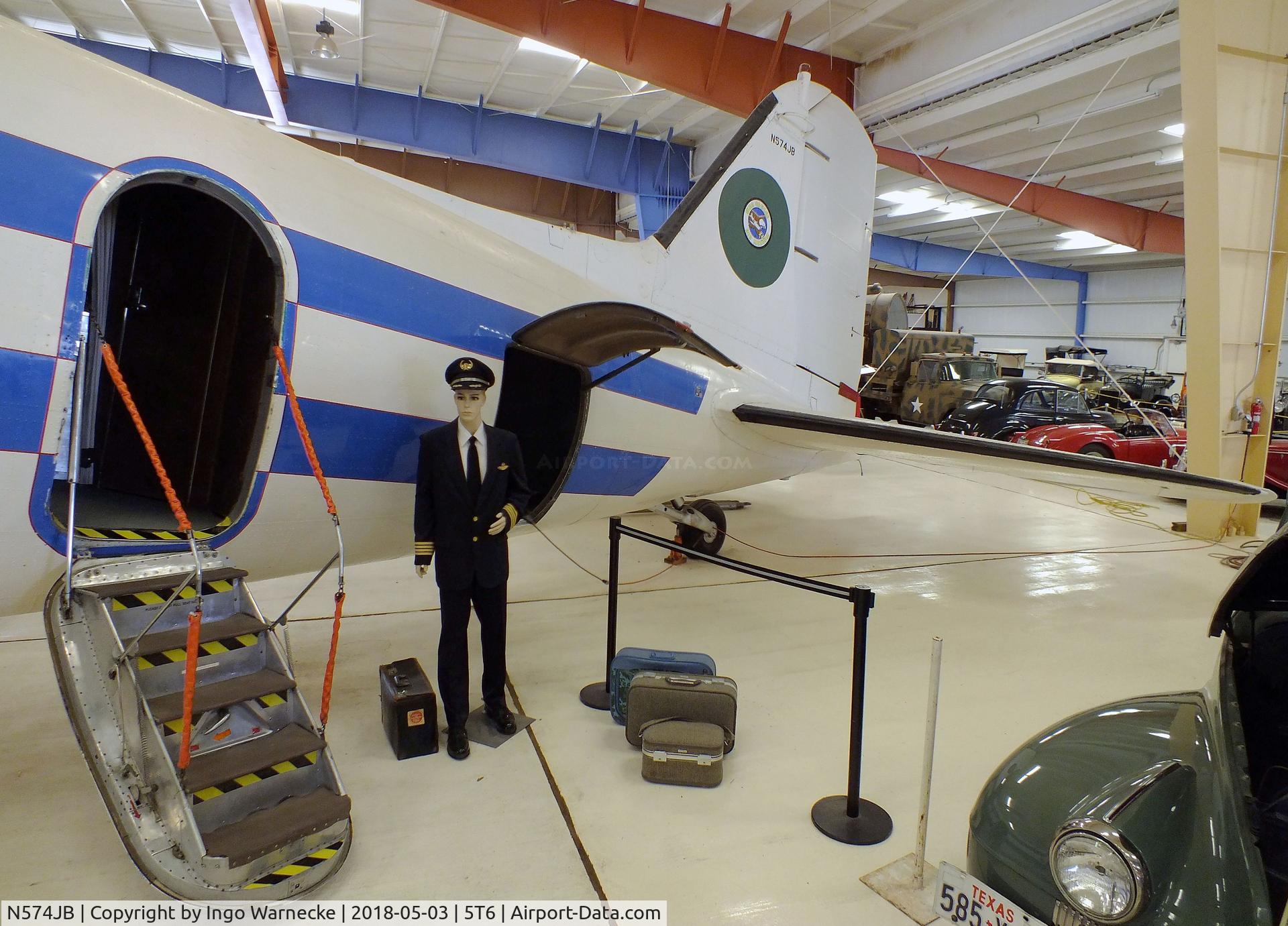 N574JB, 1944 Douglas DC3C-S1C3G (C-47A) C/N 20145, Douglas DC-3C at the War Eagles Air Museum, Santa Teresa NM