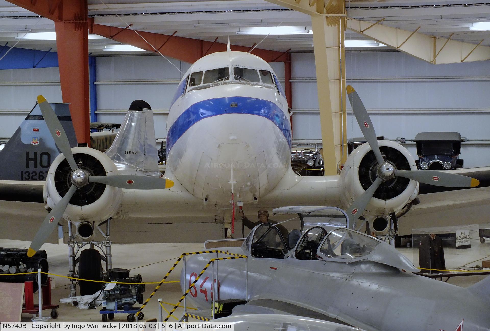 N574JB, 1944 Douglas DC3C-S1C3G (C-47A) C/N 20145, Douglas DC-3C at the War Eagles Air Museum, Santa Teresa NM