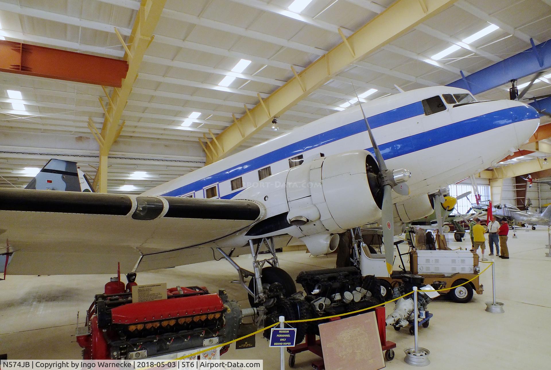 N574JB, 1944 Douglas DC3C-S1C3G (C-47A) C/N 20145, Douglas DC-3C at the War Eagles Air Museum, Santa Teresa NM