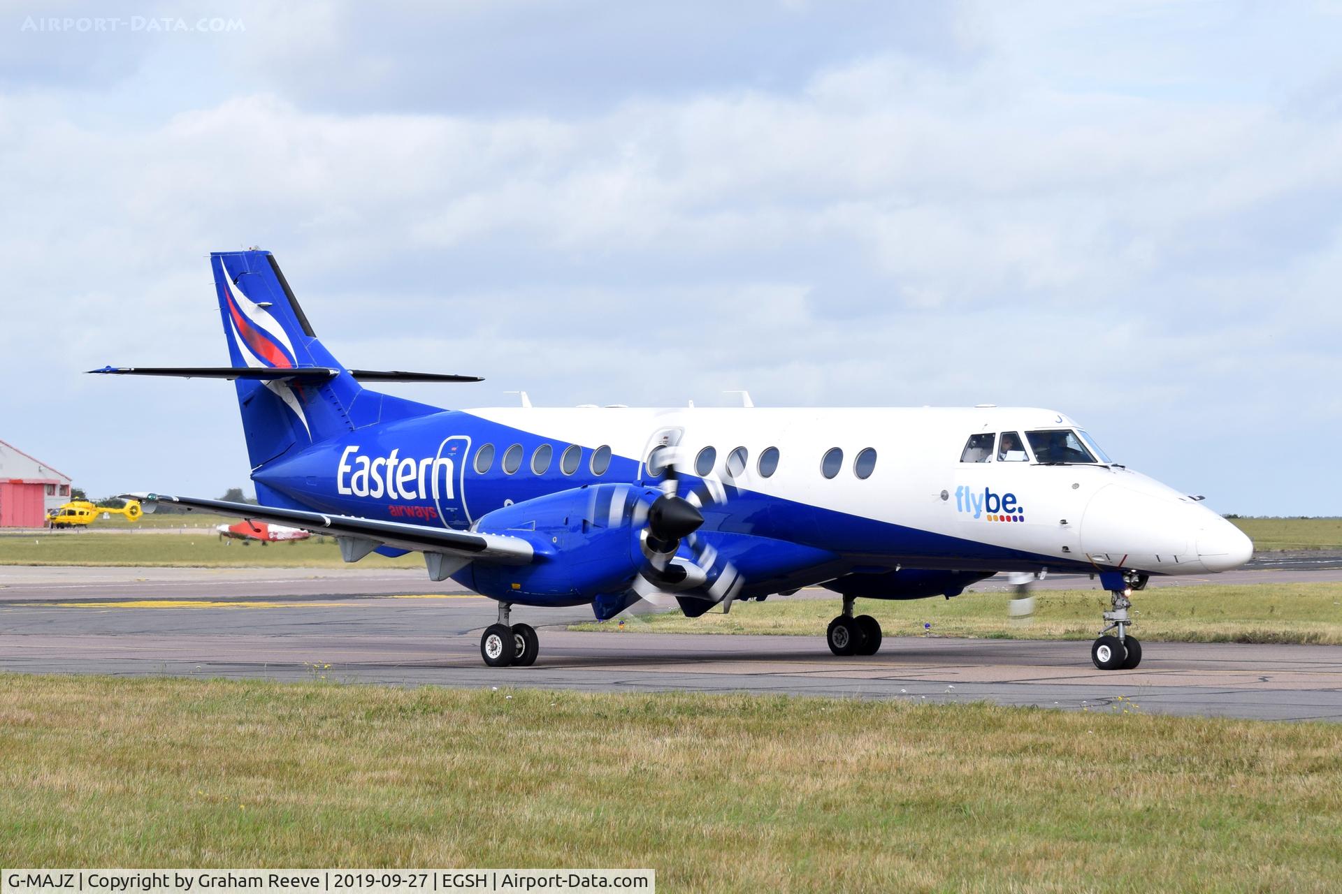 G-MAJZ, 1997 British Aerospace Jetstream 41 C/N 41100, Just landed at Norwich.