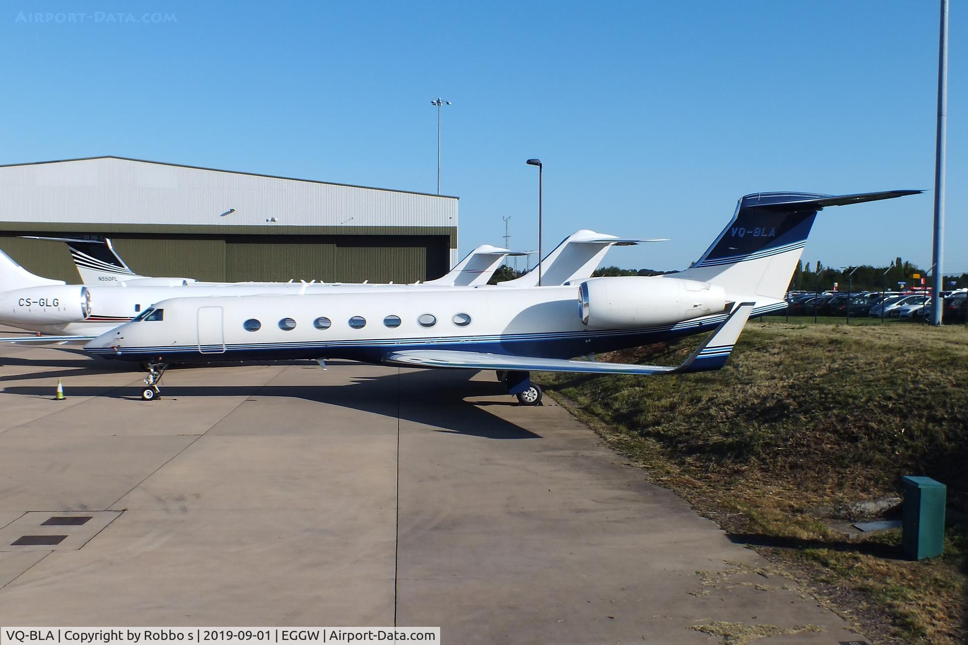 VQ-BLA, 2008 Gulfstream Aerospace GV-SP (G550) C/N 5215, VQ-BLA G550 at EGGW.