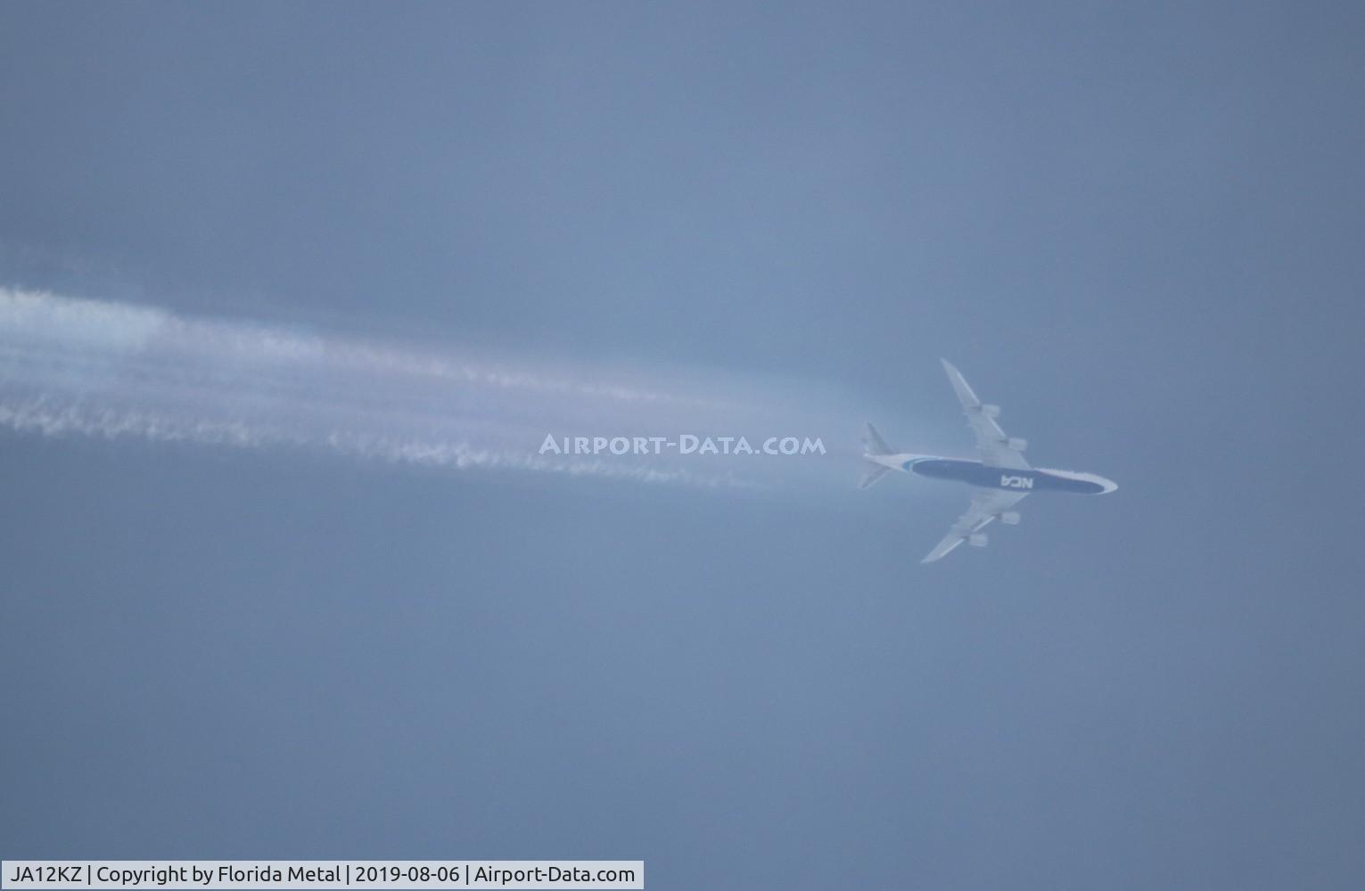 JA12KZ, 2012 Boeing 747-8KZF C/N 36137, NCA Cargo over Michigan flying KORD to FRA