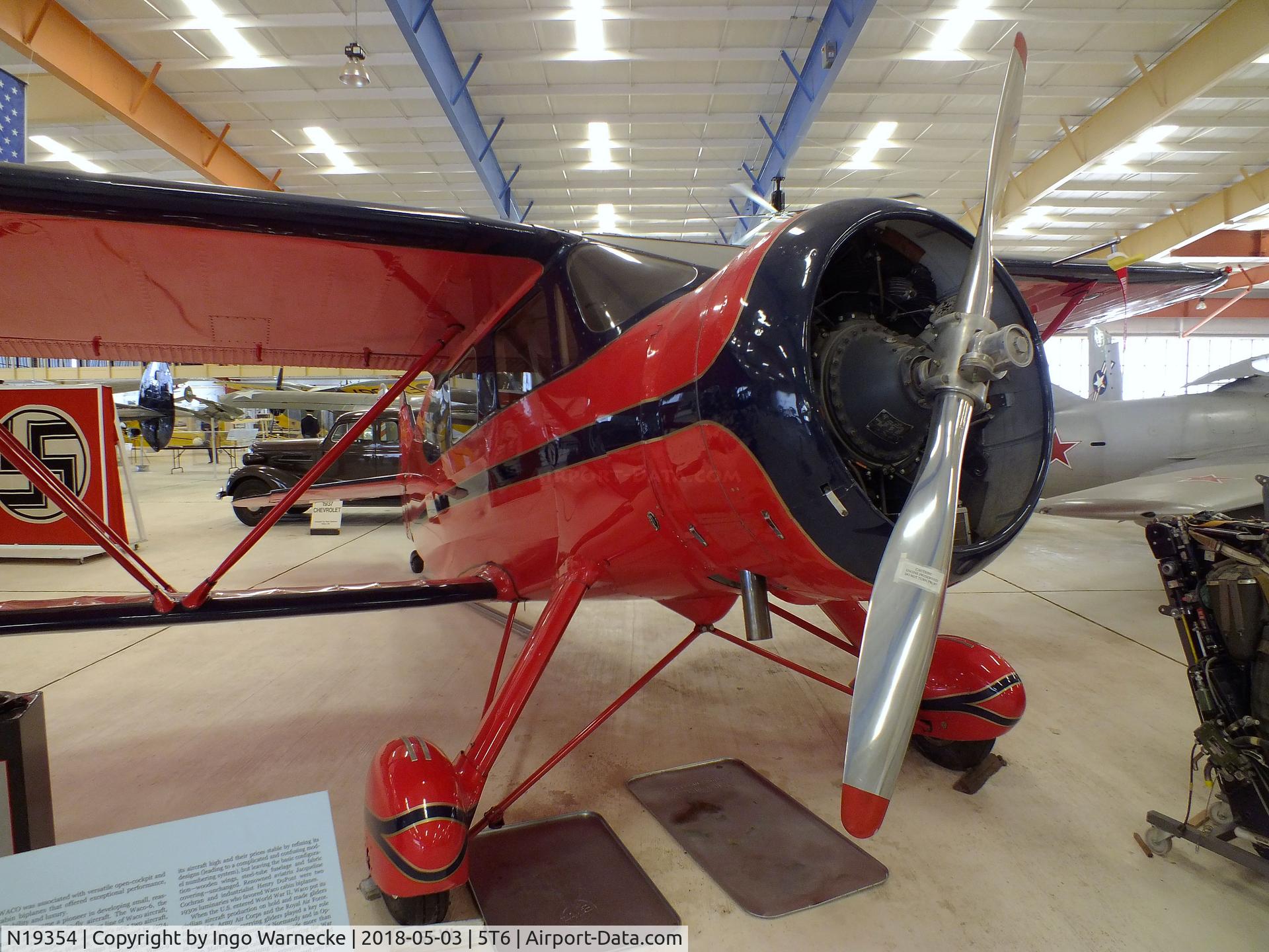 N19354, 1938 Waco EGC-8 C/N 5002, Waco EGC-8 at the War Eagles Air Museum, Santa Teresa NM