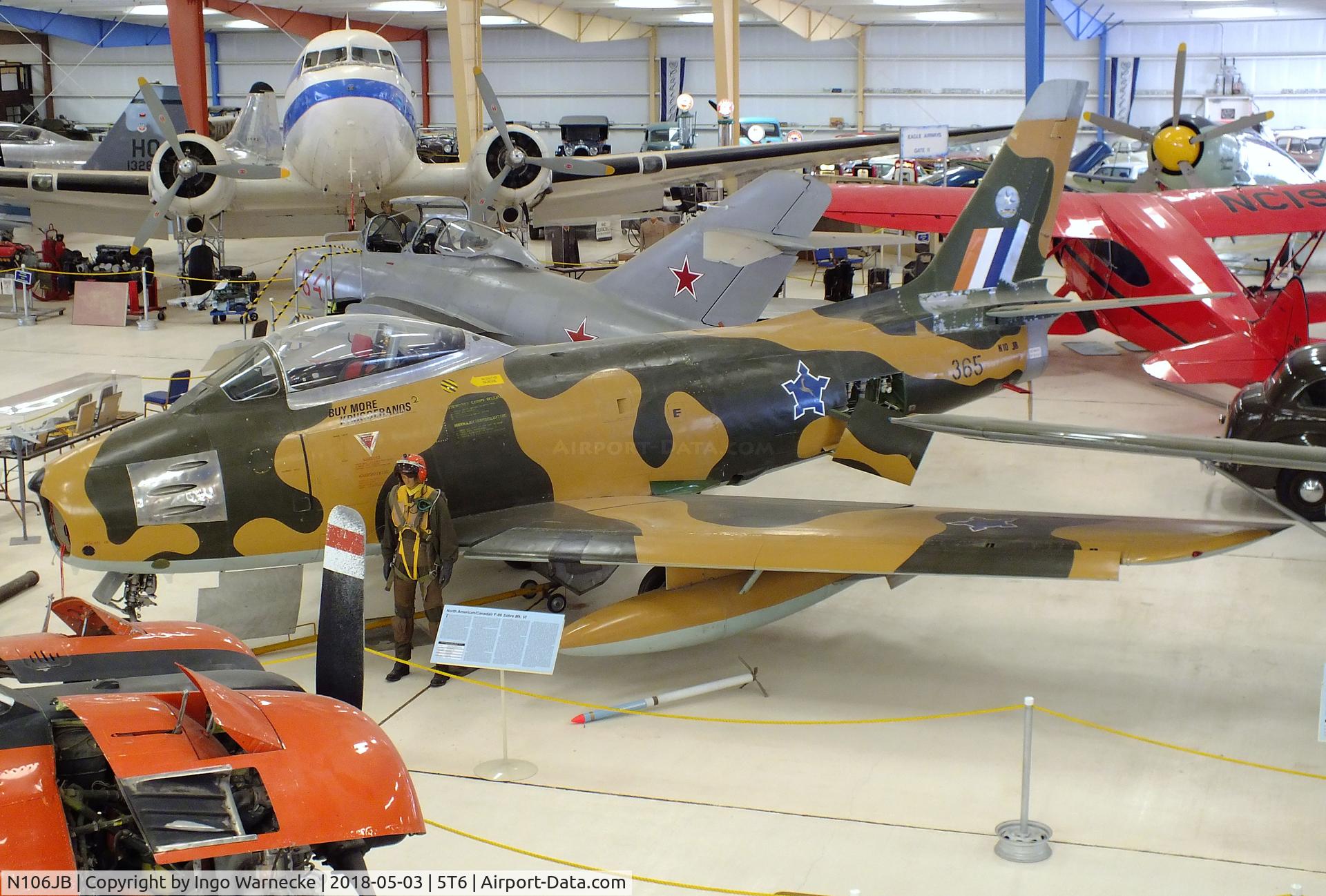N106JB, 1985 Canadair CL-13B Sabre 6 C/N Not found 23684, Canadair CL-13B Sabre Mk6 (F-86) at the War Eagles Air Museum, Santa Teresa NM