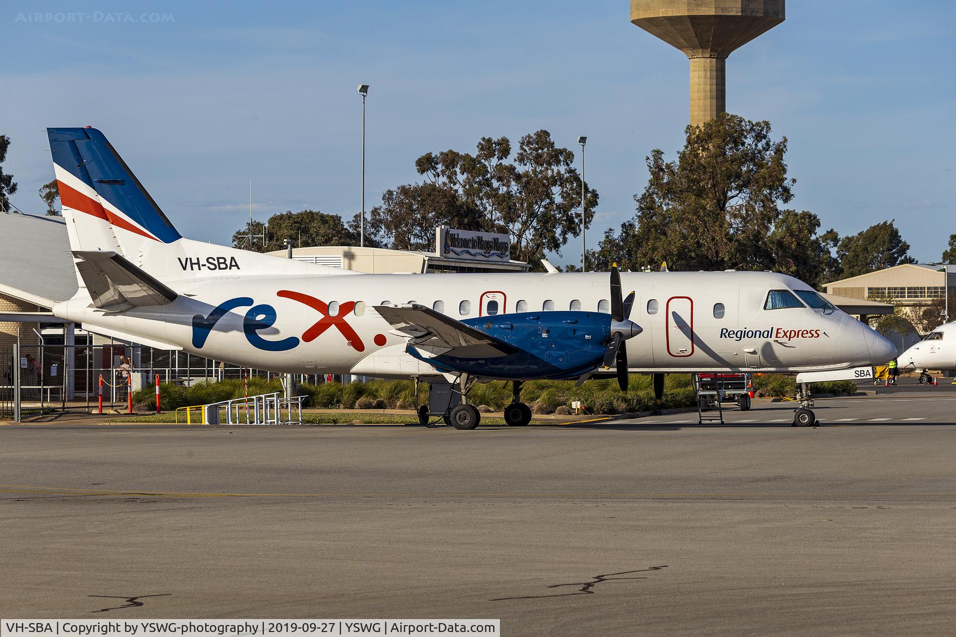 VH-SBA, 1992 Saab 340B C/N 340B-311, Regional Express (VH-SBA) Saab 340B at Wagga Wagga Airport