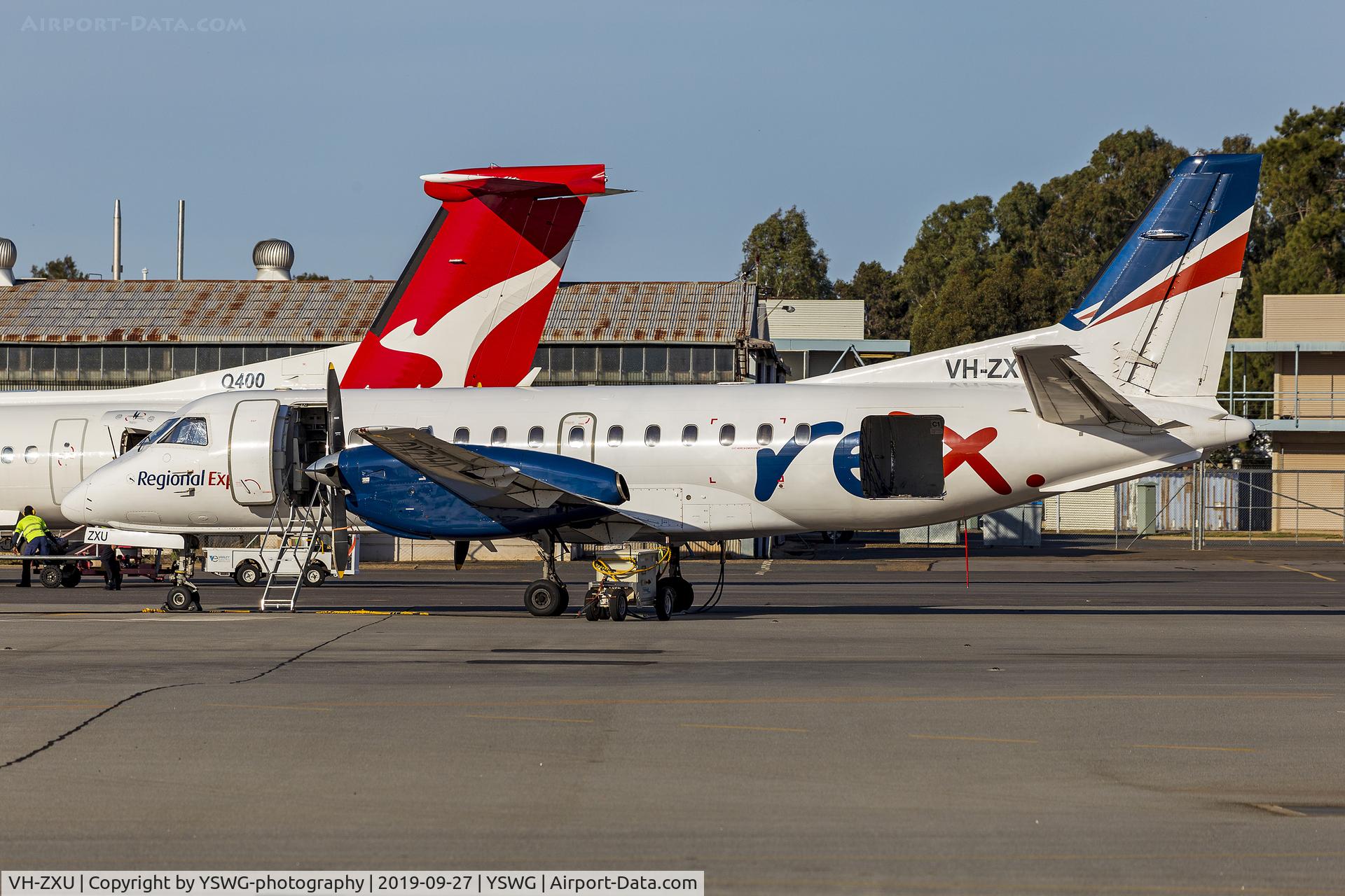 VH-ZXU, 1997 Saab 340B C/N 340B422, Regional Express (VH-ZXU) Saab 340B at Wagga Wagga Airport