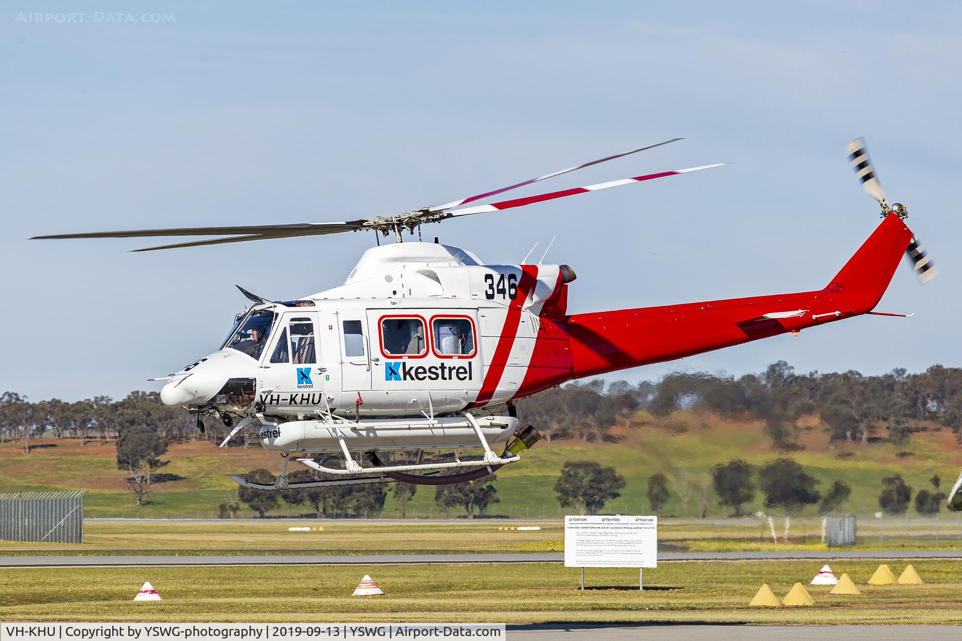 VH-KHU, 1992 Bell 412 C/N 36054, Kestrel Aviation (VH-KHU) Bell 412HP at Wagga Wagga Airport