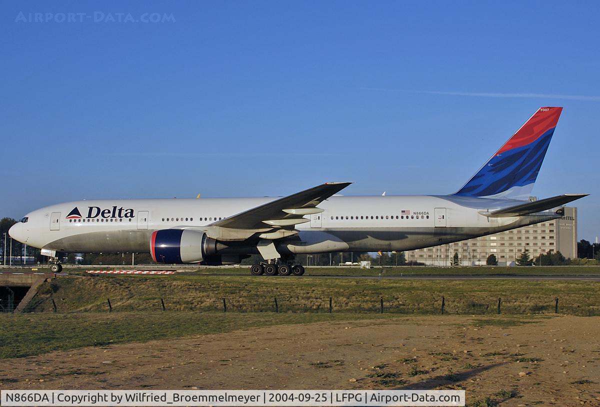 N866DA, 1999 Boeing 777-232ER C/N 29738, Delta Air Lines