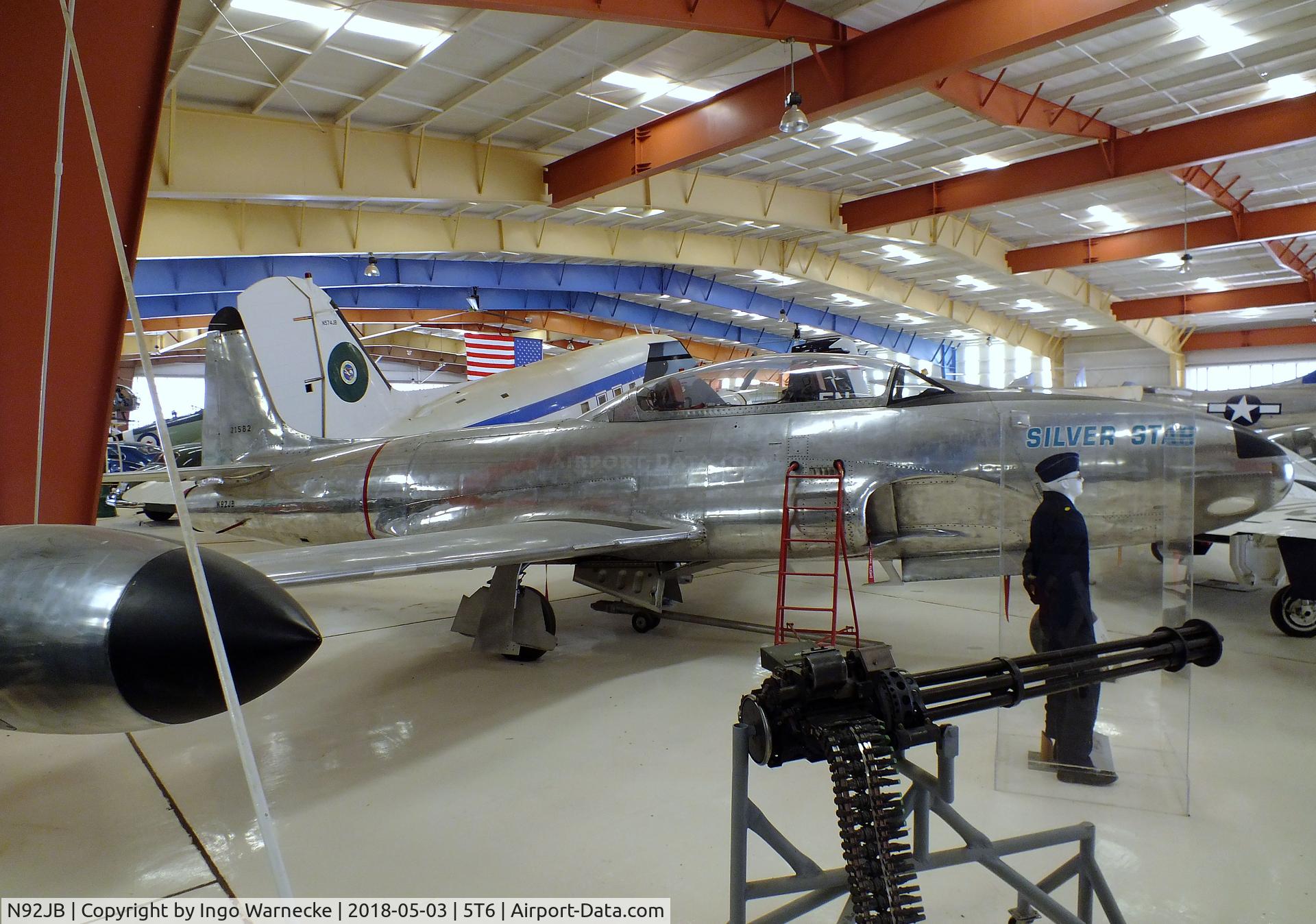 N92JB, 1957 Canadair T-33AN Silver Star 3 C/N T33-582, Canadair CT-133 (T-33) Silver Star 3 at the War Eagles Air Museum, Santa Teresa NM