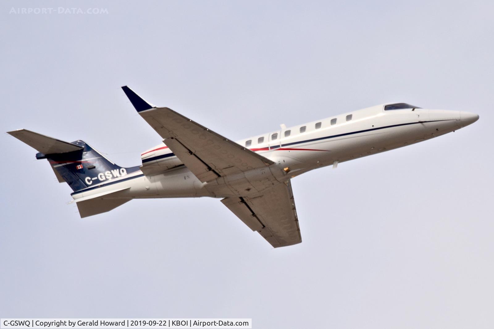 C-GSWQ, 1999 Learjet 45 C/N 022, Departing BOI.