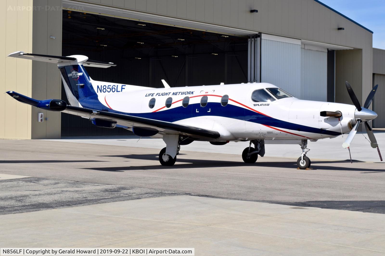 N856LF, 2009 Pilatus PC-12/47E C/N 1134, Parked on south GA ramp.