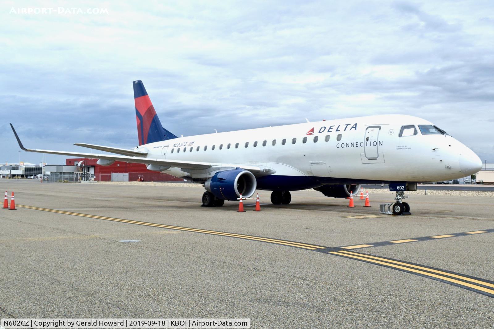 N602CZ, 2007 Embraer 175LR (ERJ-170-200LR) C/N 17000171, Parked on remote spot with mechanical problems.