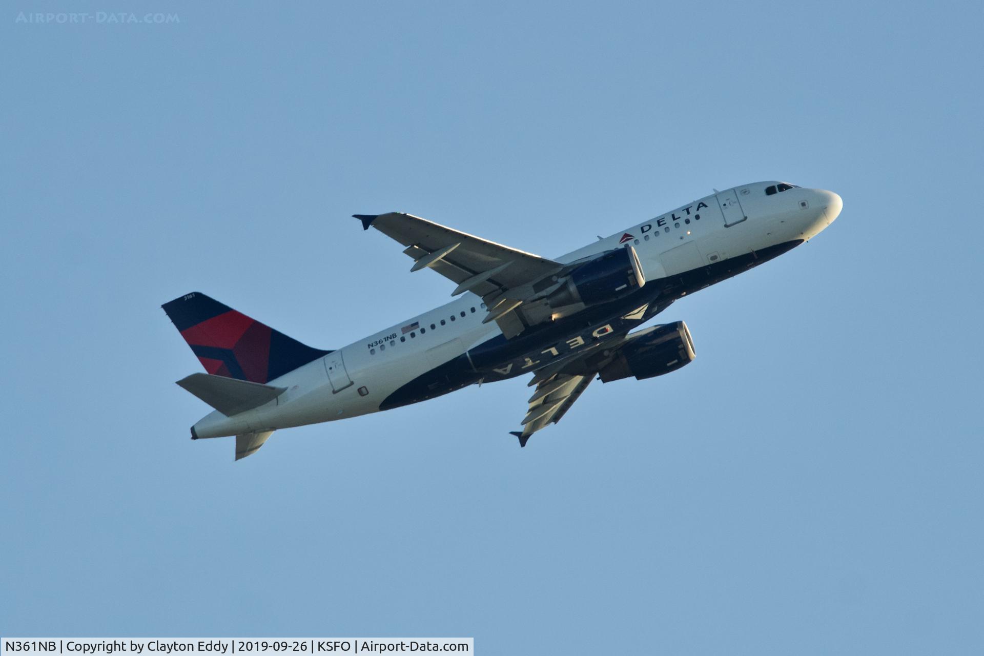 N361NB, 2003 Airbus A319-114 C/N 1976, SFO 2019.