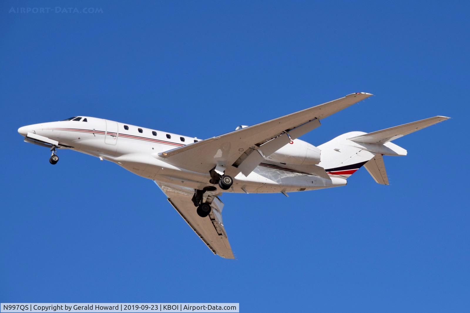 N997QS, 2002 Cessna 750 Citation X C/N 750-0208, Landing RWY 28R.