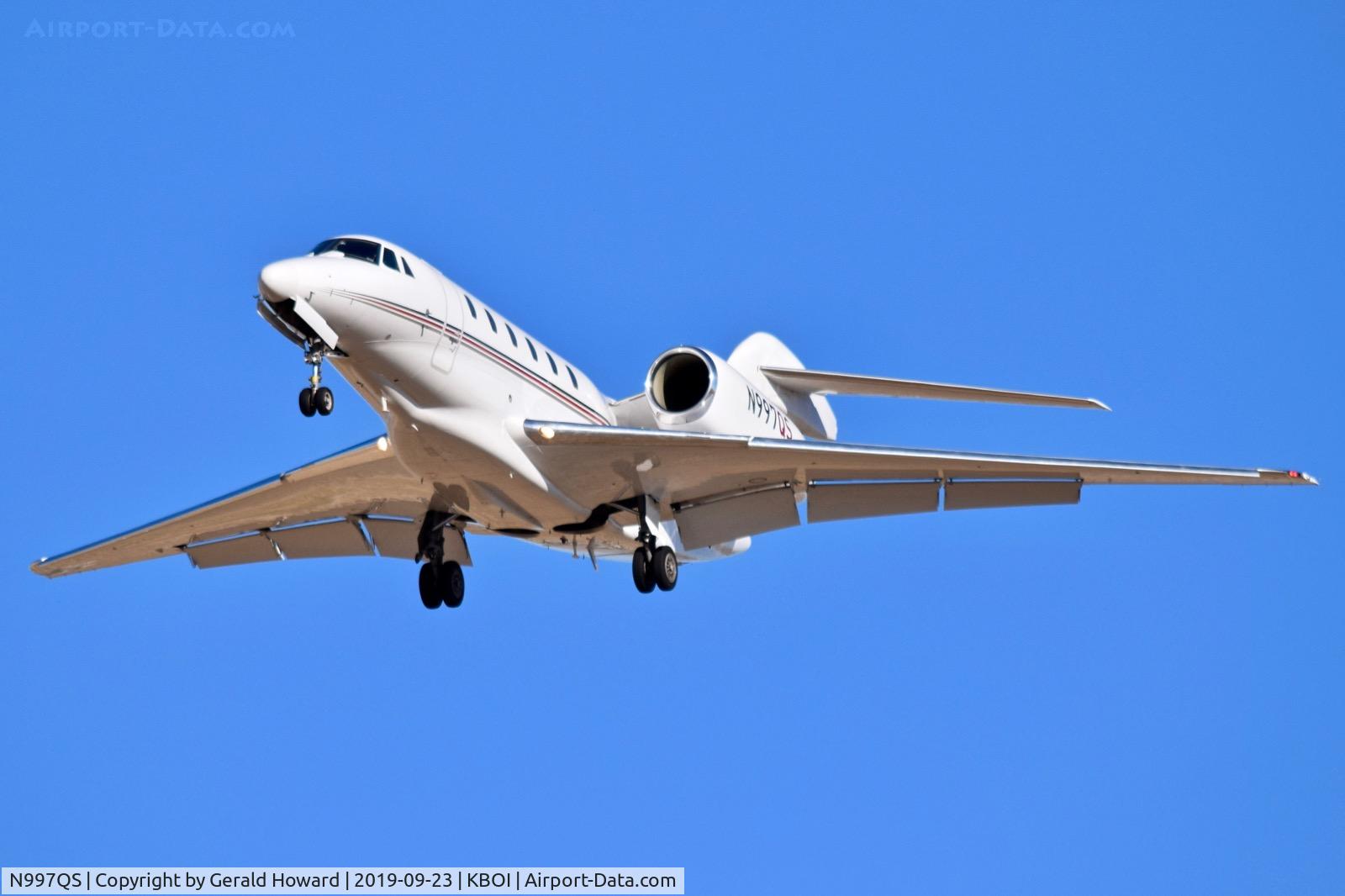 N997QS, 2002 Cessna 750 Citation X C/N 750-0208, Landing RWY 28R.