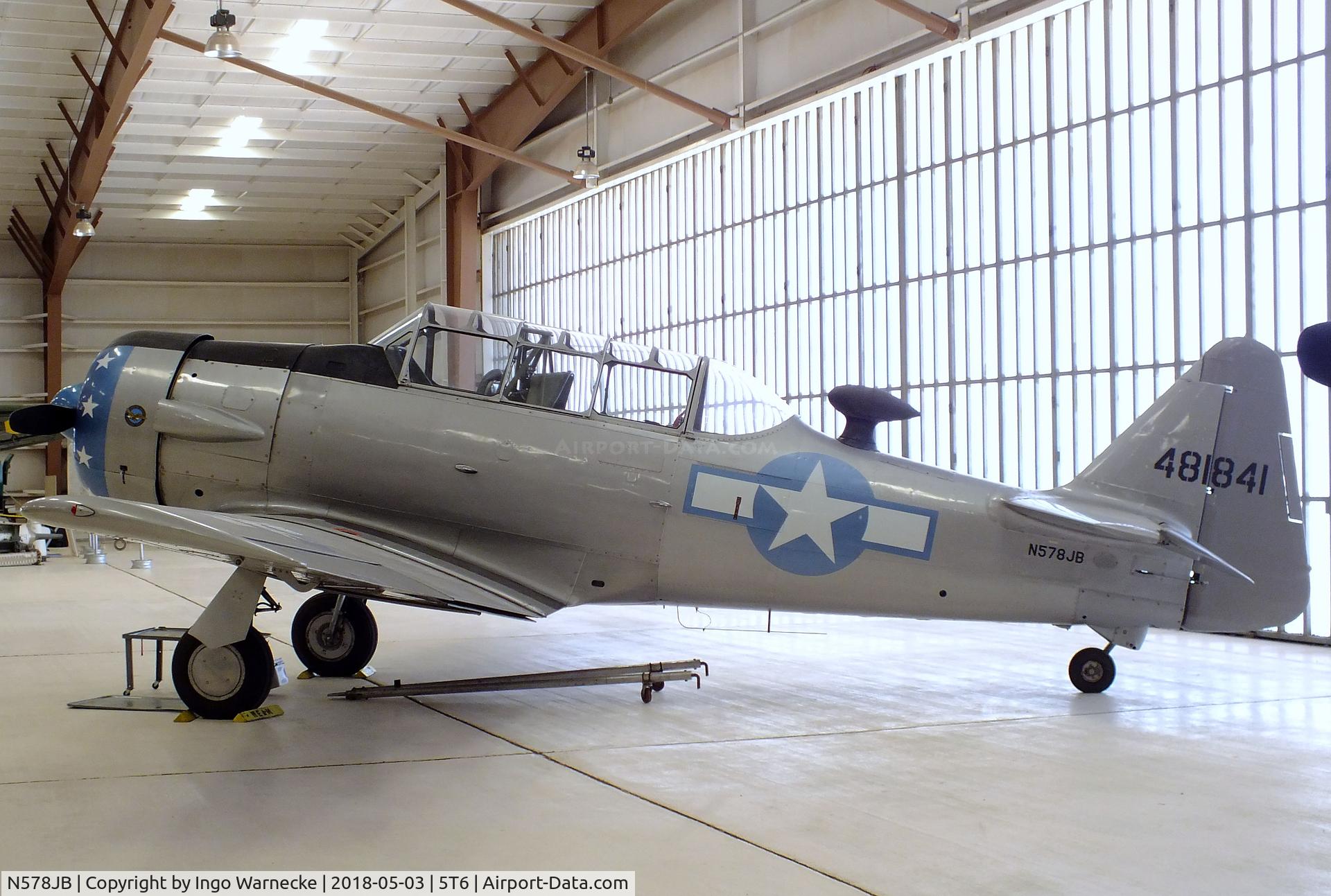 N578JB, 1956 North American AT-6F Harvard Mk. IV C/N 121-42563, North American AT-6F Harvard Mk4 at the War Eagles Air Museum, Santa Teresa NM