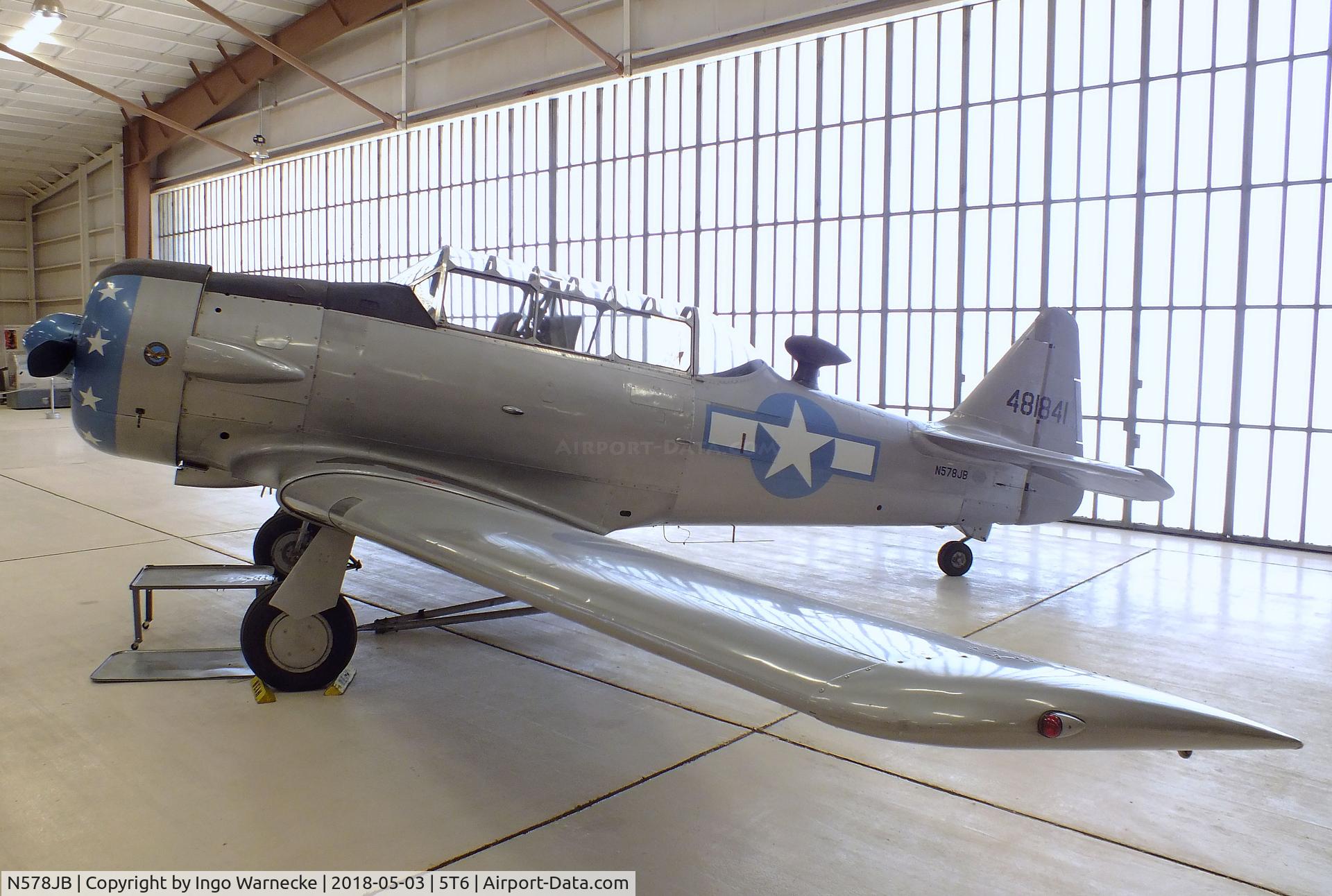 N578JB, 1956 North American AT-6F Harvard Mk. IV C/N 121-42563, North American AT-6F Harvard Mk4 at the War Eagles Air Museum, Santa Teresa NM