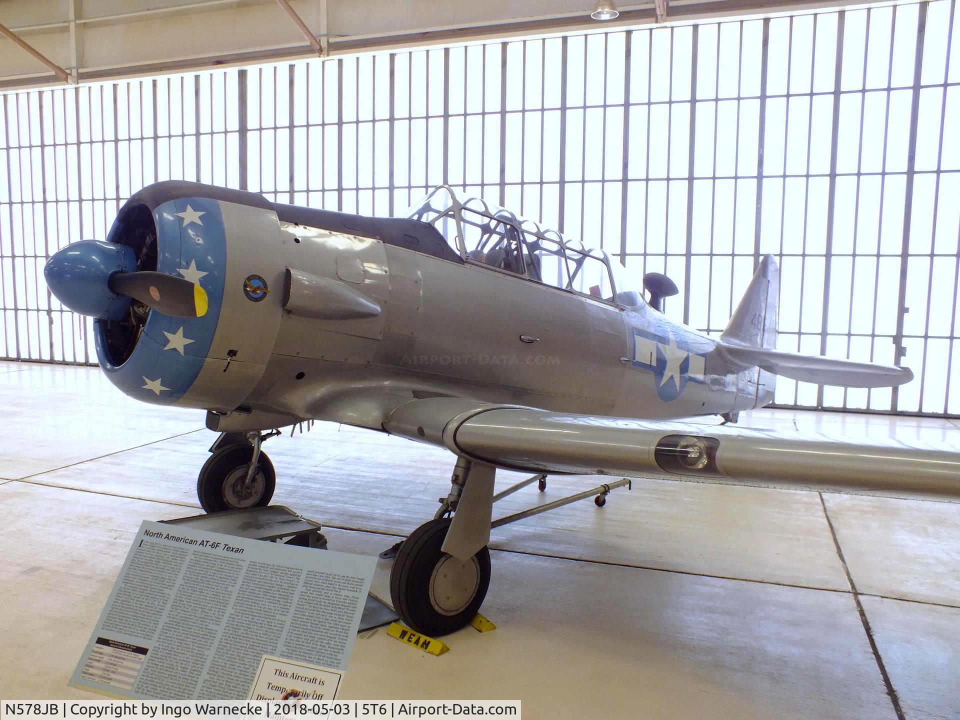N578JB, 1956 North American AT-6F Harvard Mk. IV C/N 121-42563, North American AT-6F Harvard Mk4 at the War Eagles Air Museum, Santa Teresa NM