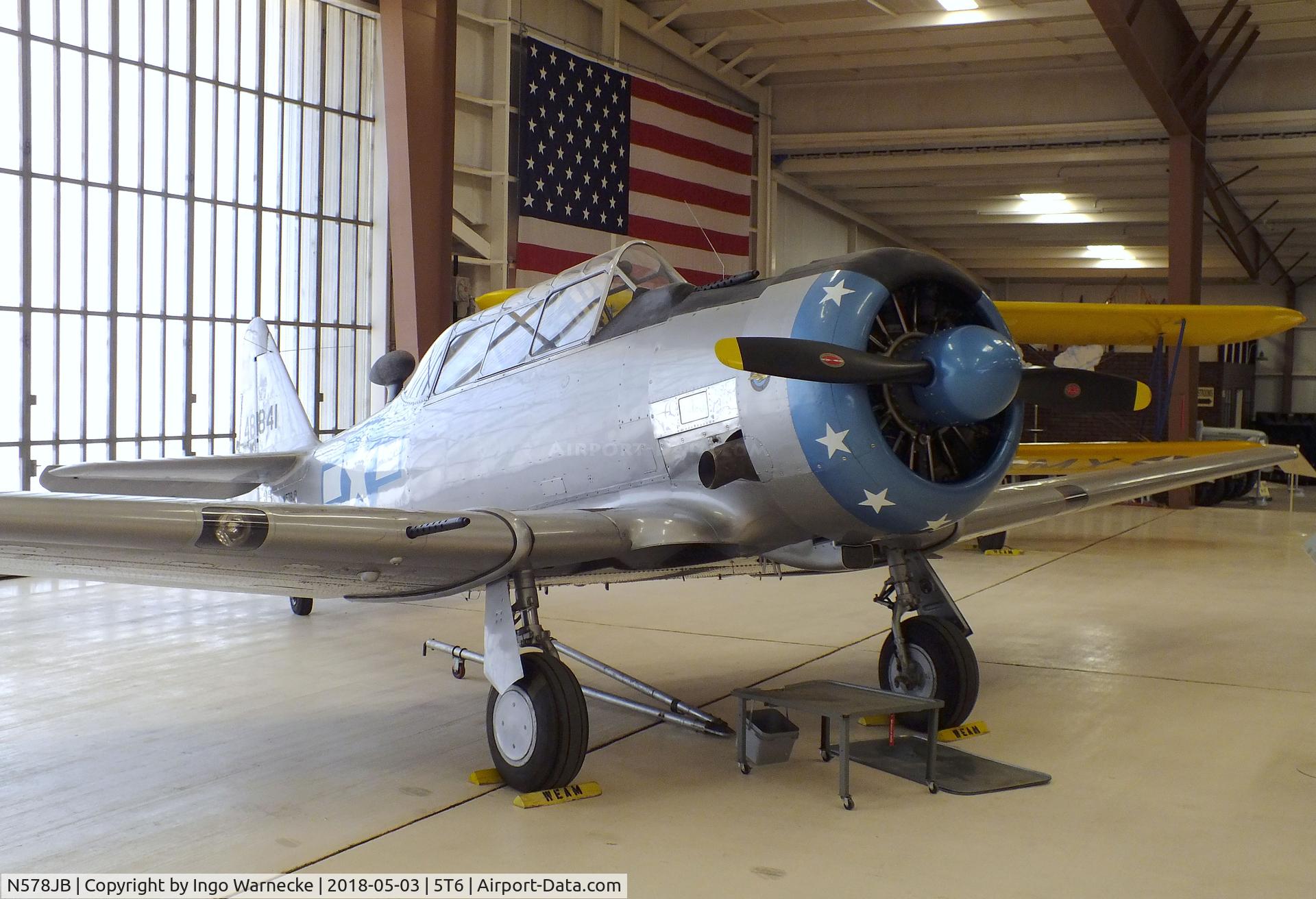 N578JB, 1956 North American AT-6F Harvard Mk. IV C/N 121-42563, North American AT-6F Harvard Mk4 at the War Eagles Air Museum, Santa Teresa NM