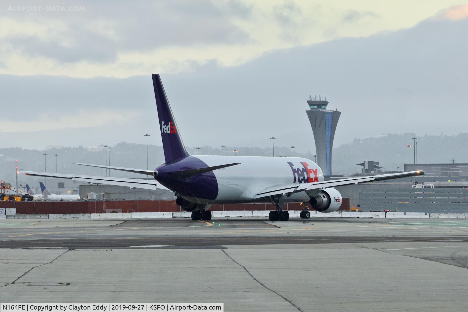 N164FE, 2018 Boeing 767-300F C/N 43554, SFO 2019.