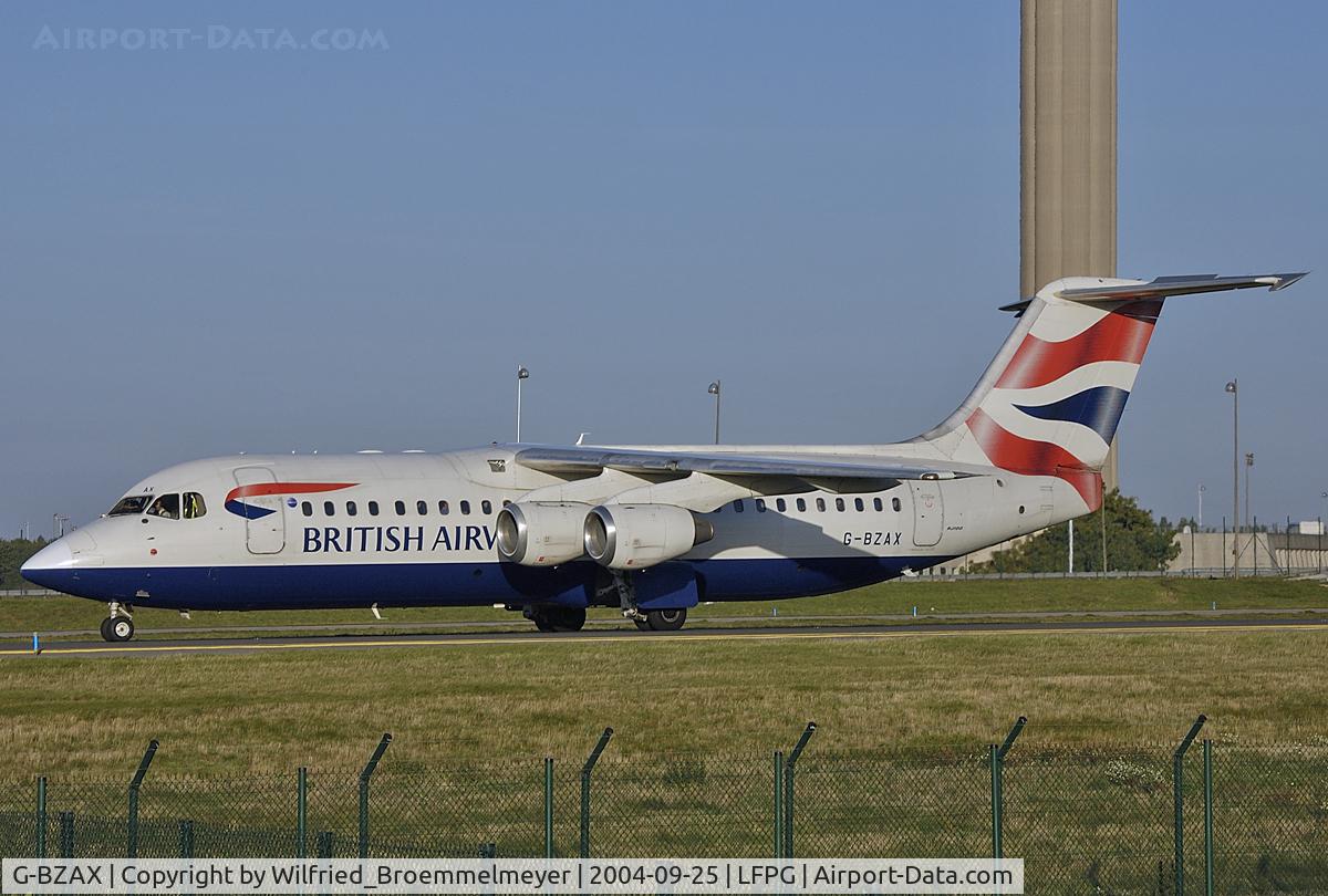 G-BZAX, 1999 British Aerospace Avro 146-RJ100 C/N E3356, British Airways