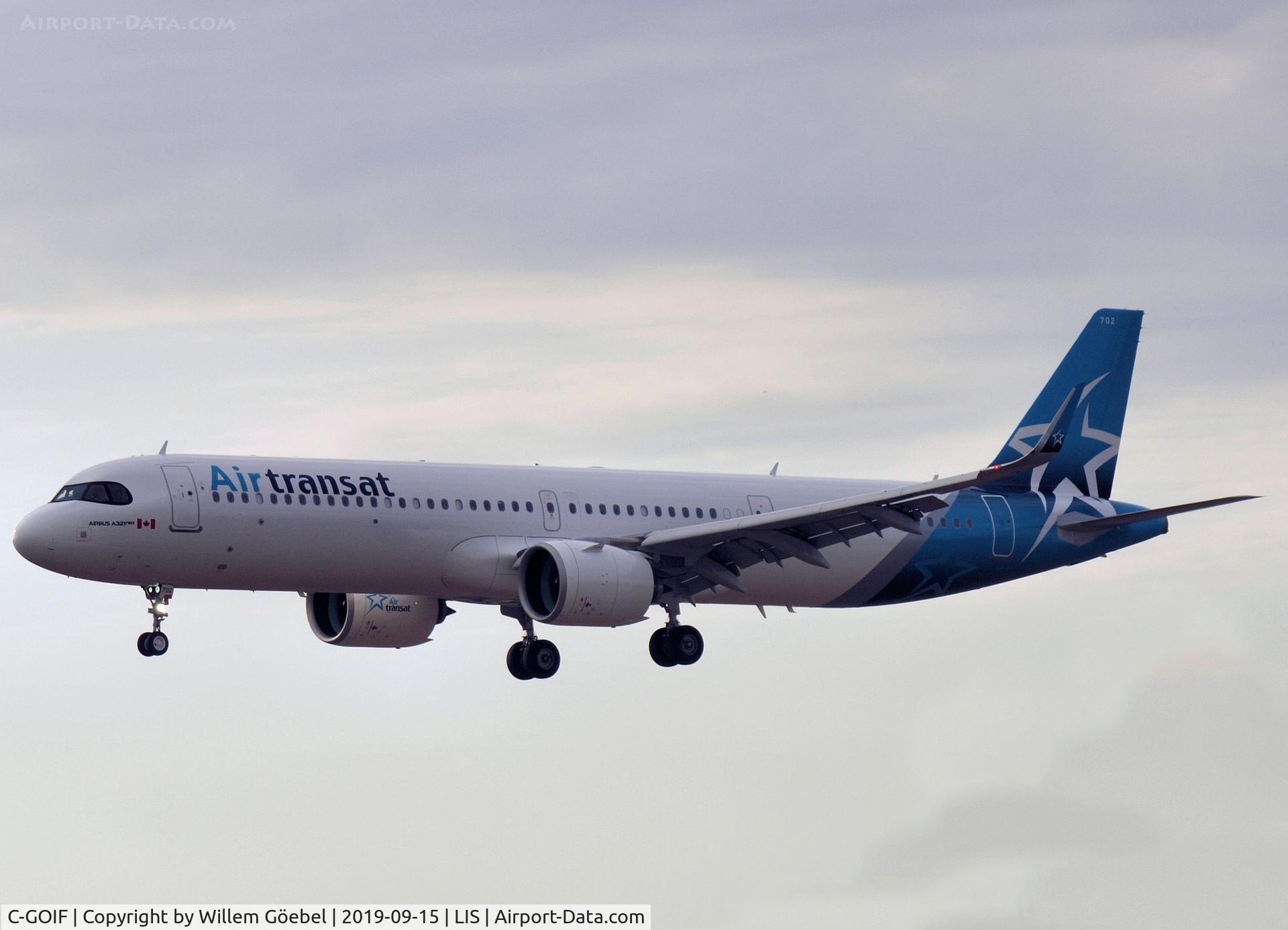 C-GOIF, 2019 Airbus A321-271NX C/N 8876, Landing on Lisbon airport